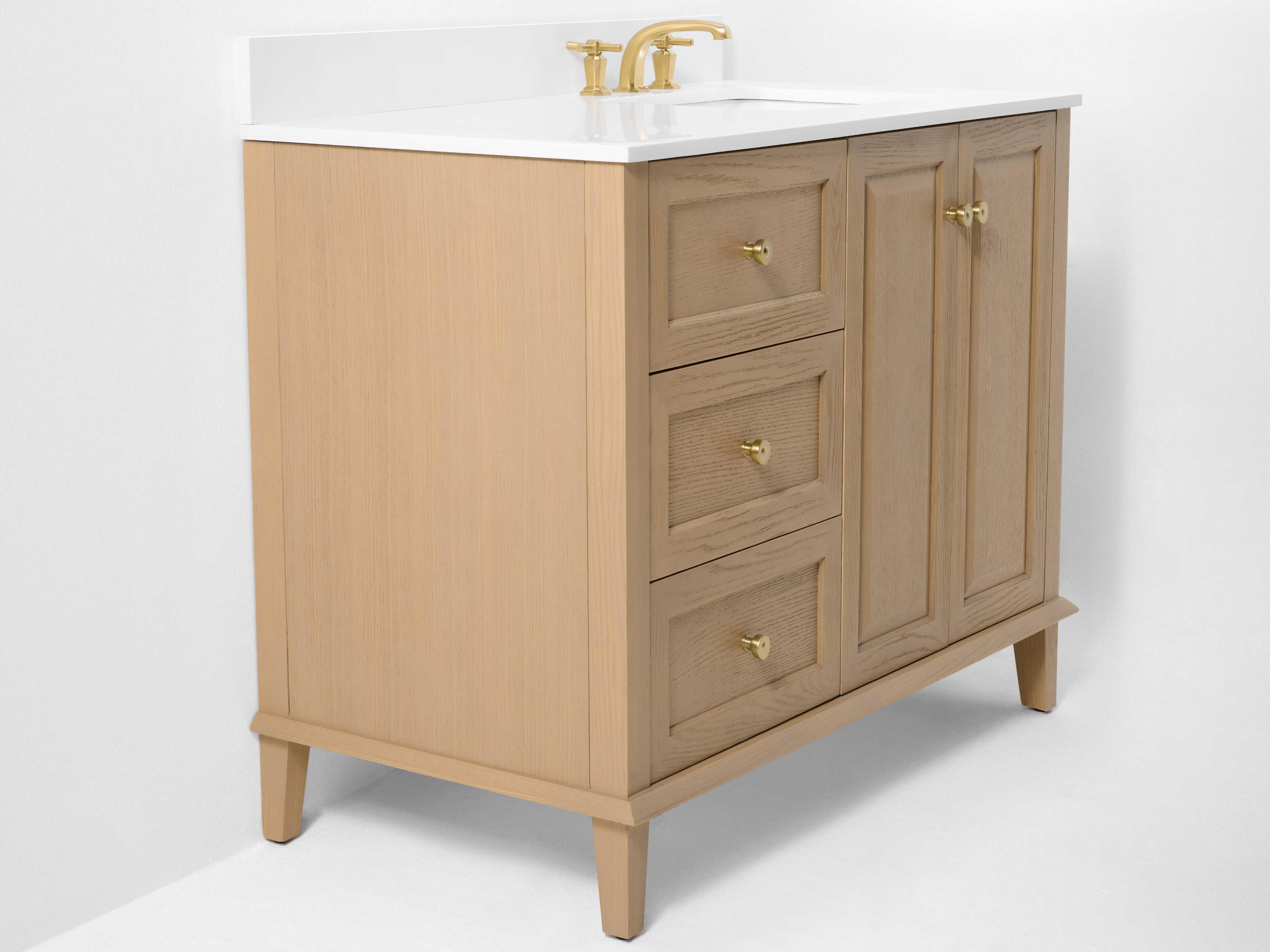 Ancerre Designs Hannah Oak 42" Right Basin Vanity