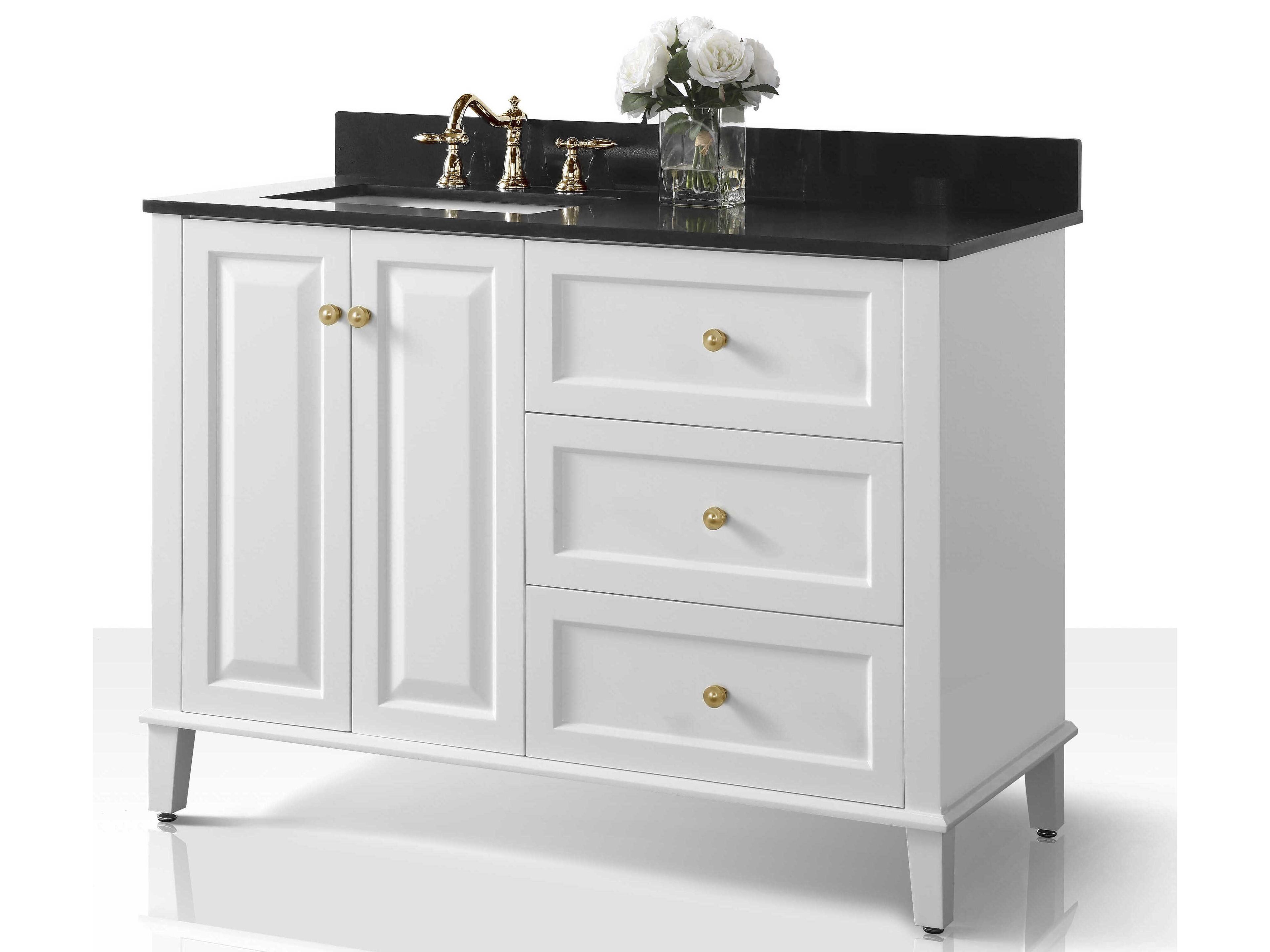 Ancerre Designs Hannah White 48" Left Basin Vanity