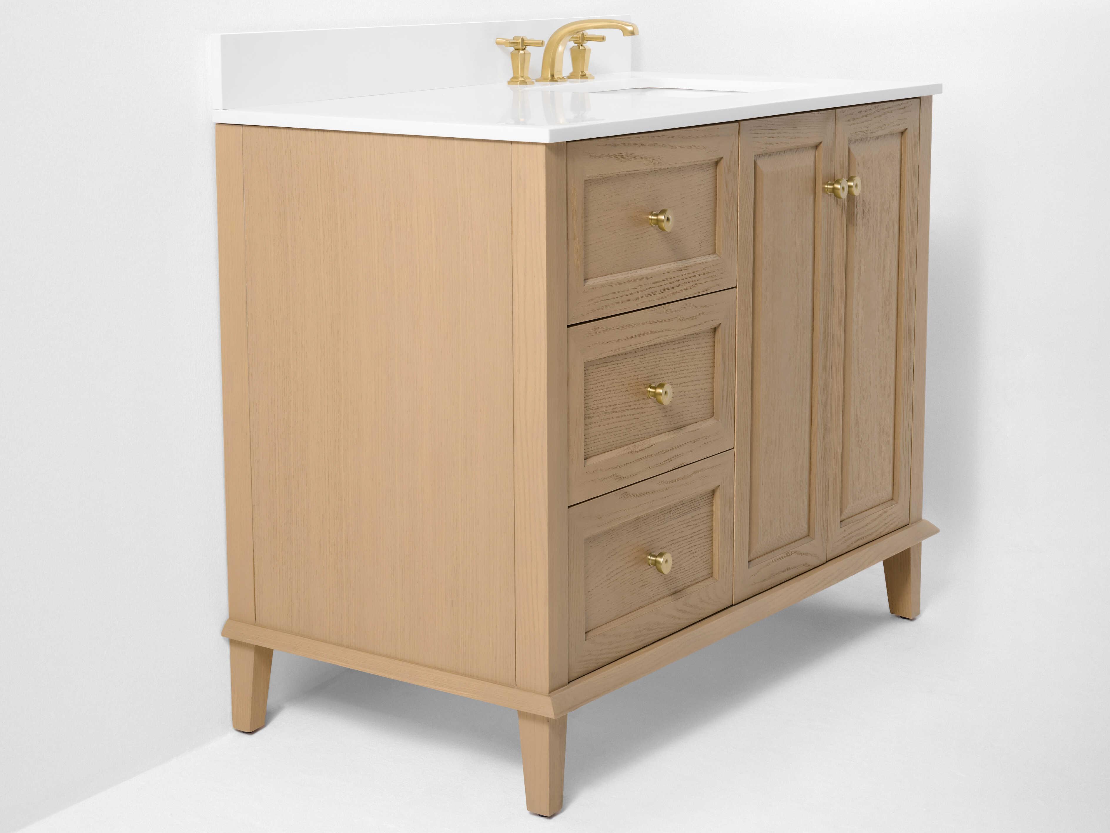 Ancerre Designs Hannah Oak 48" Right Basin Vanity