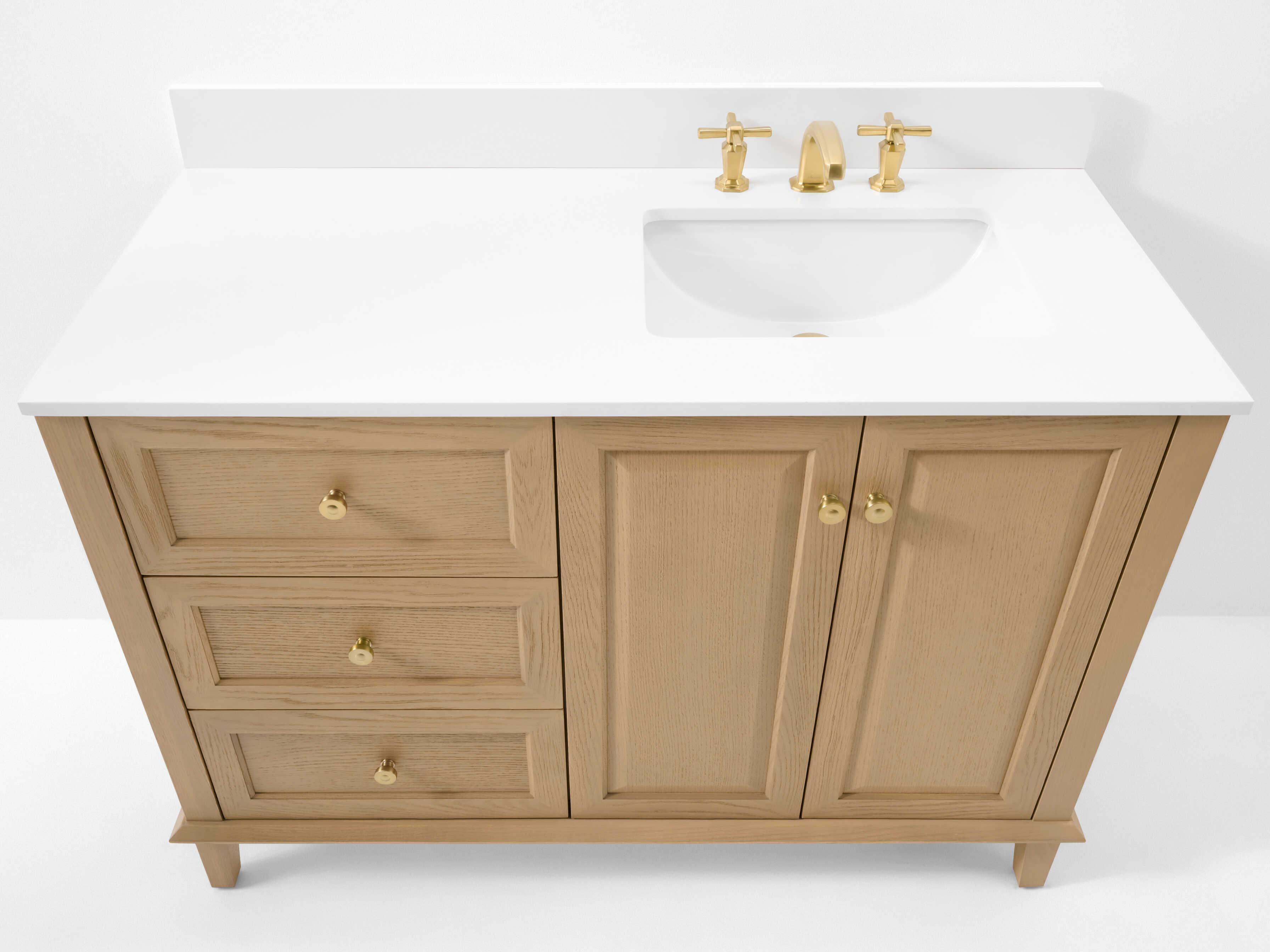 Ancerre Designs Hannah Oak 48" Right Basin Vanity