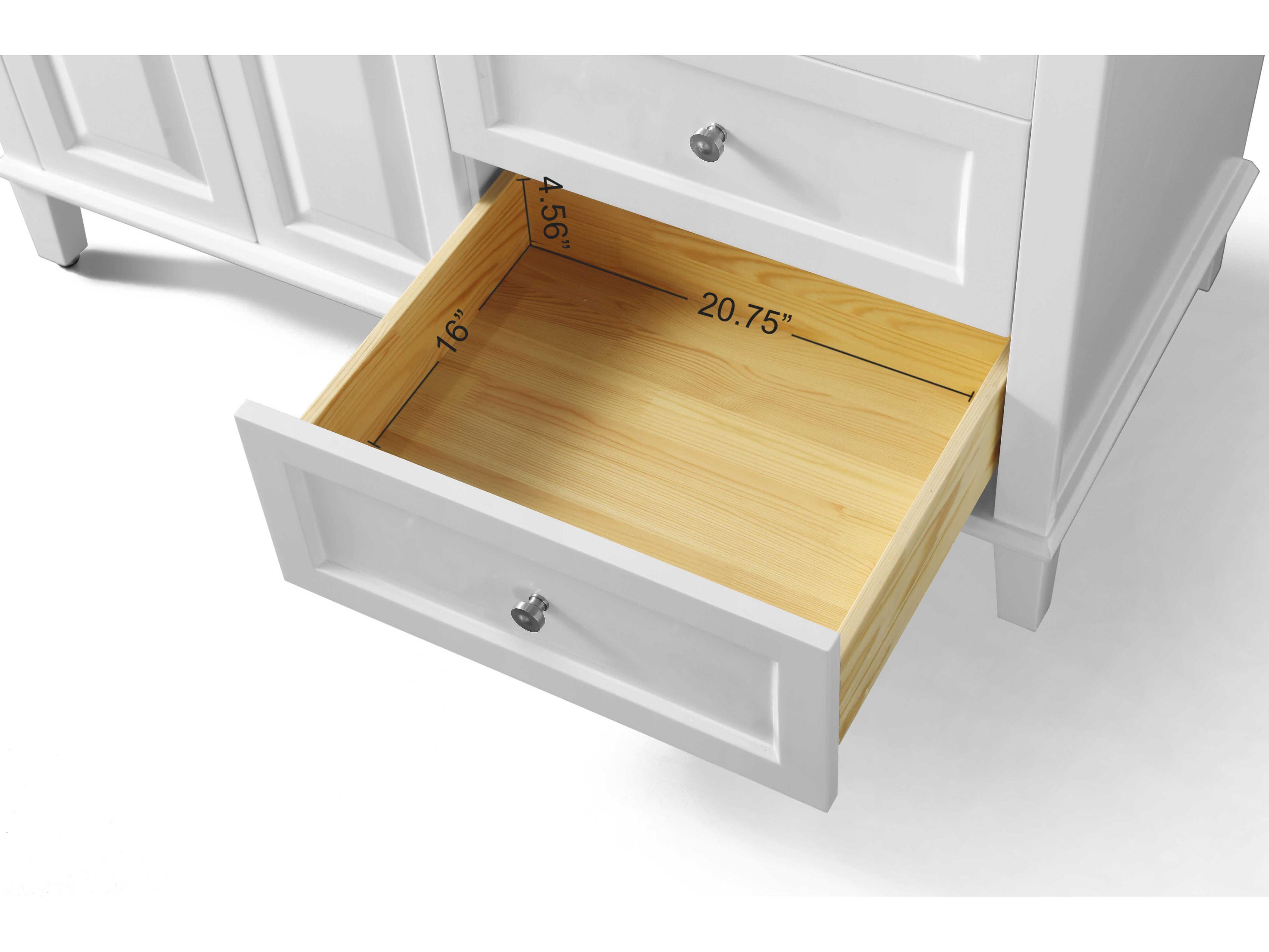 Ancerre Designs Hannah White 48" Right Basin Vanity