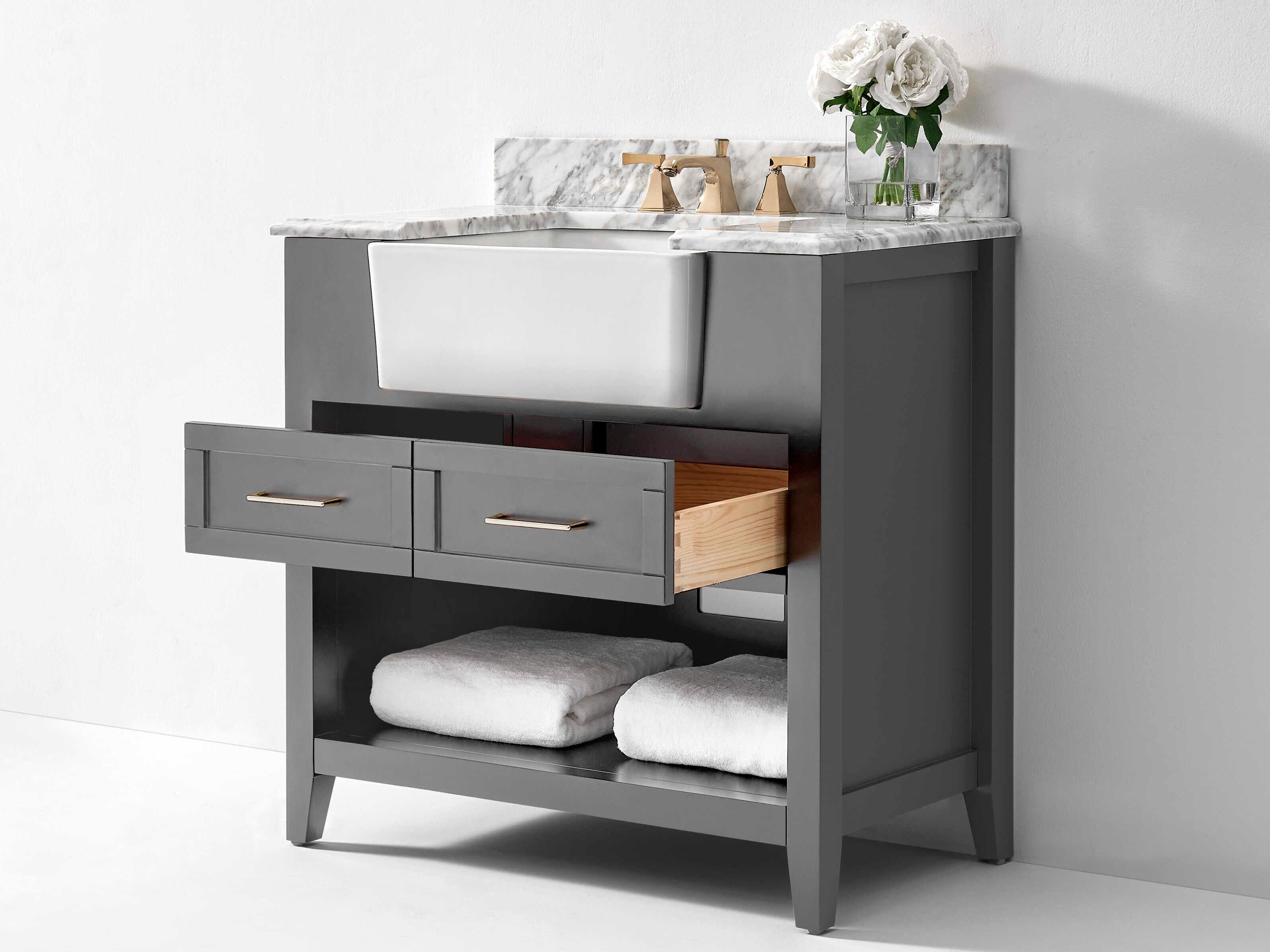 Ancerre Designs Hayley Sea Cloud Gray 36" Vanity