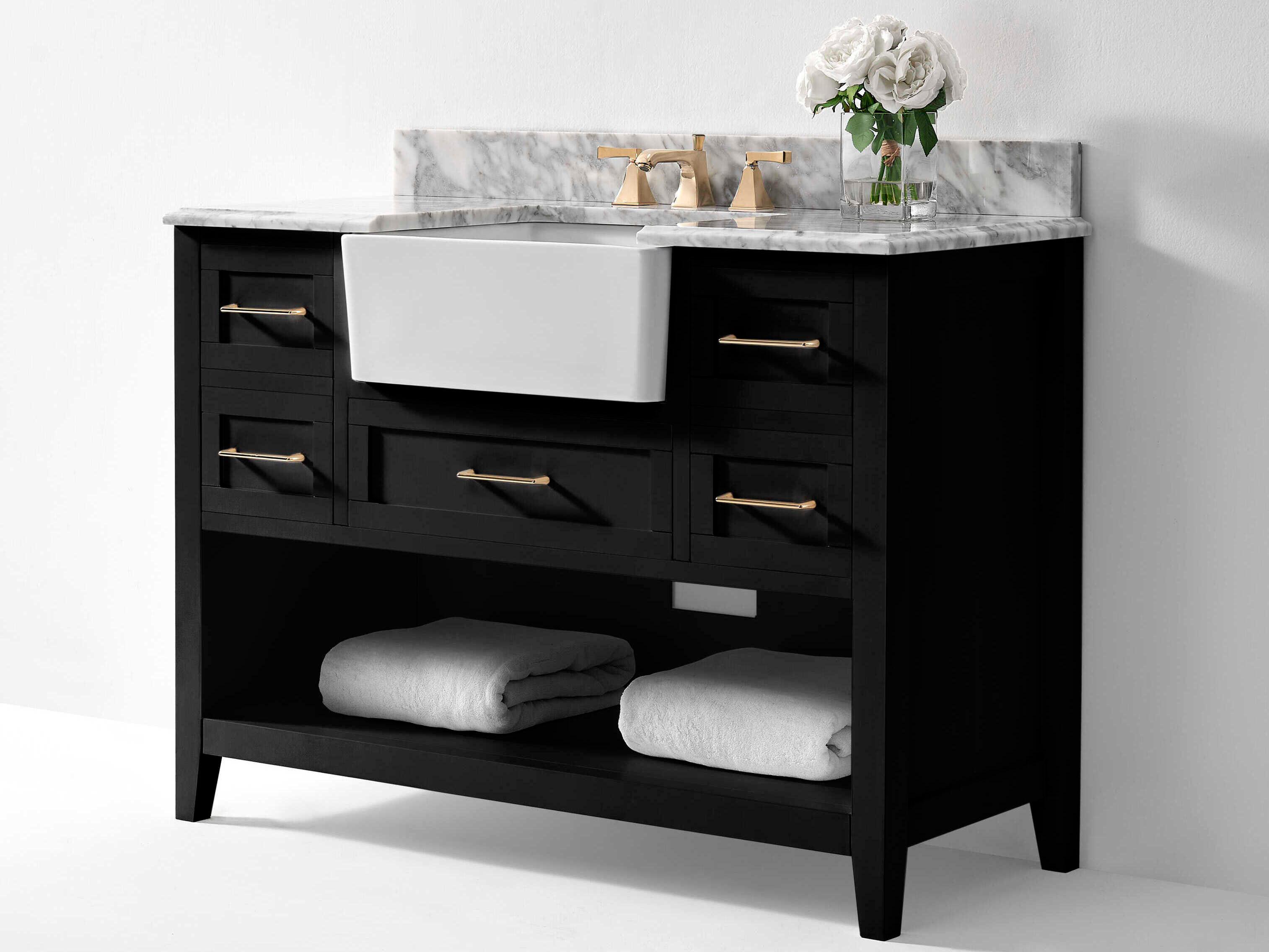 Ancerre Designs Hayley Black Onyx 48" Vanity