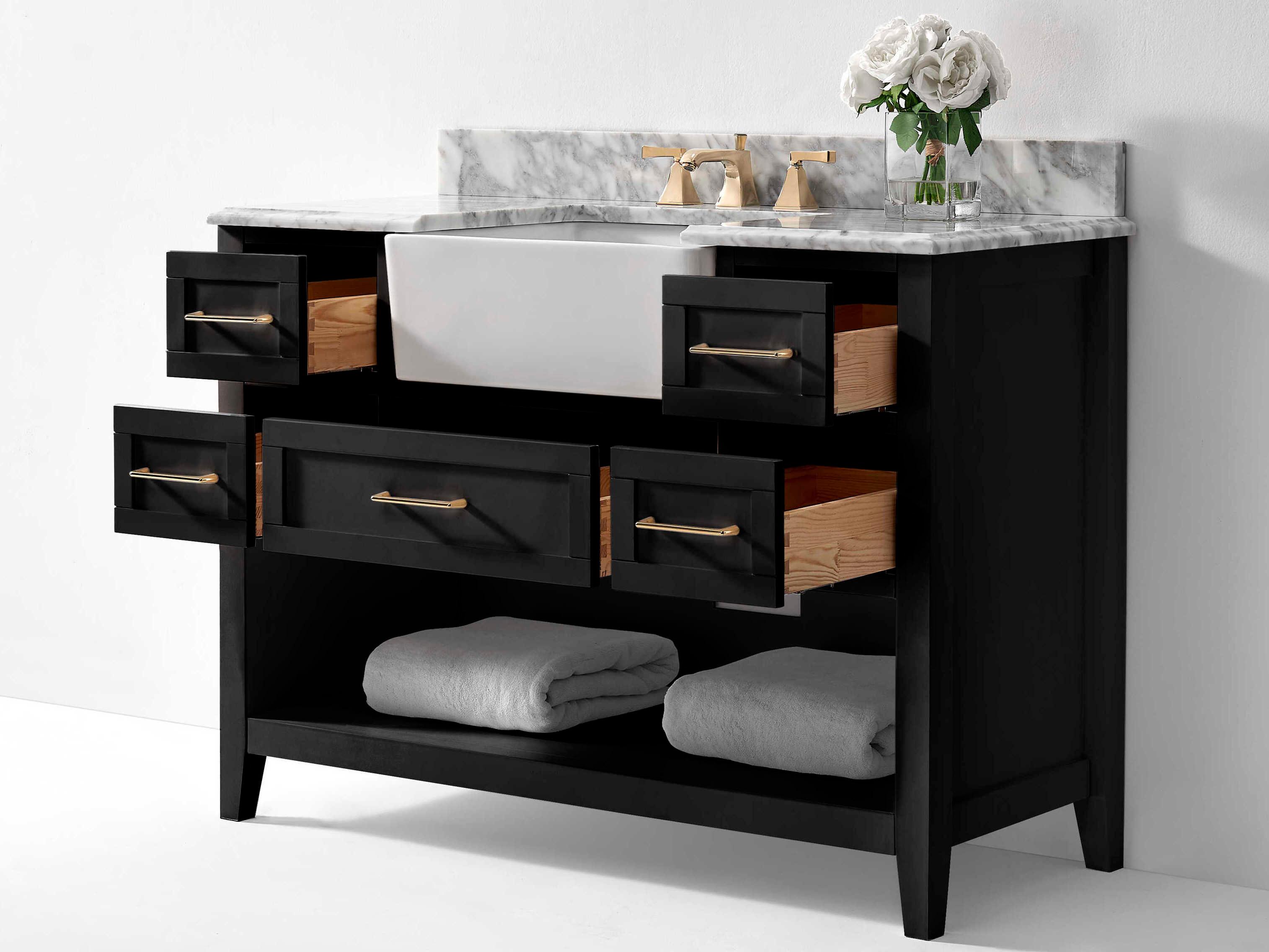 Ancerre Designs Hayley Black Onyx 48" Vanity