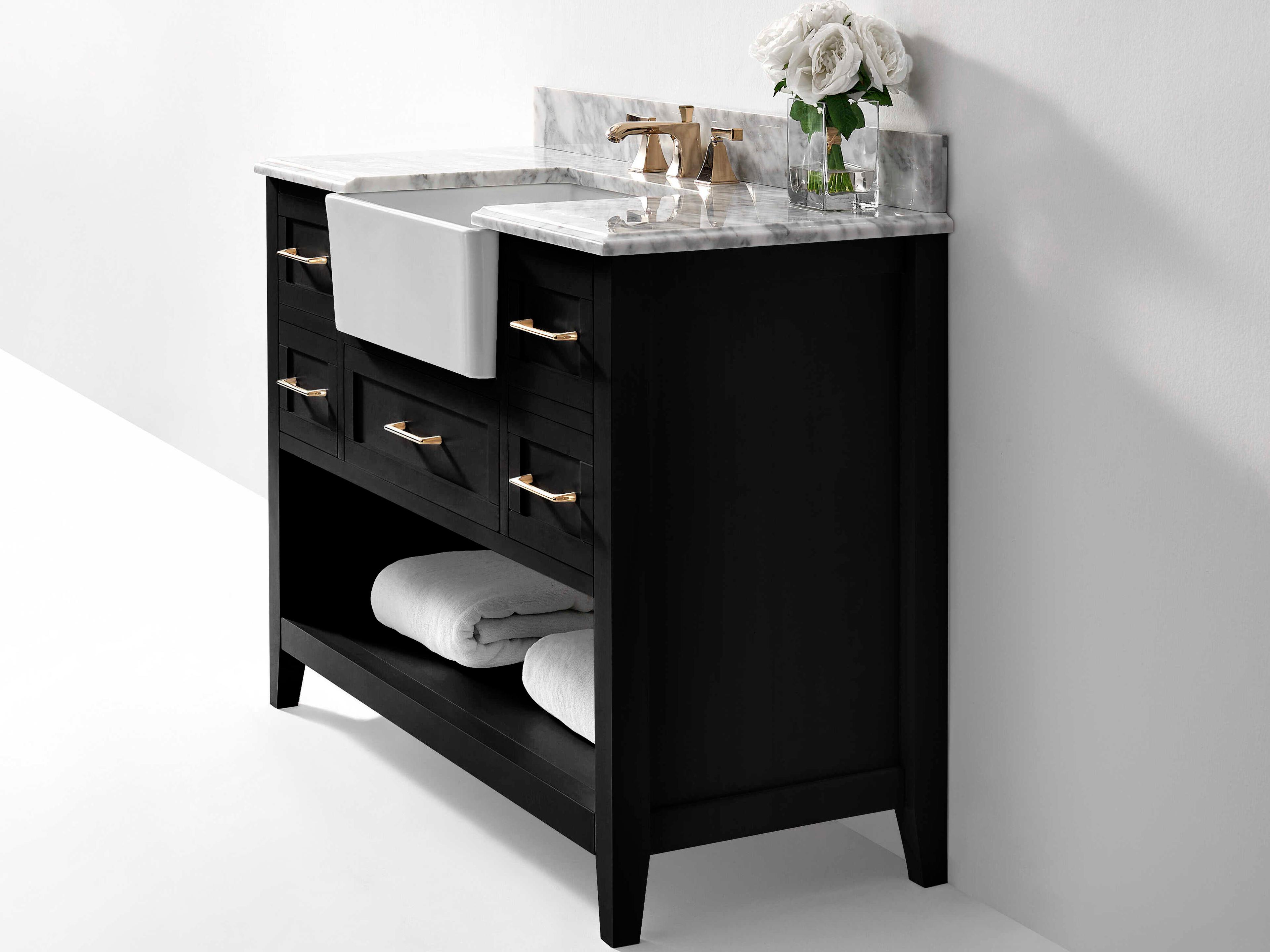 Ancerre Designs Hayley Black Onyx 48" Vanity