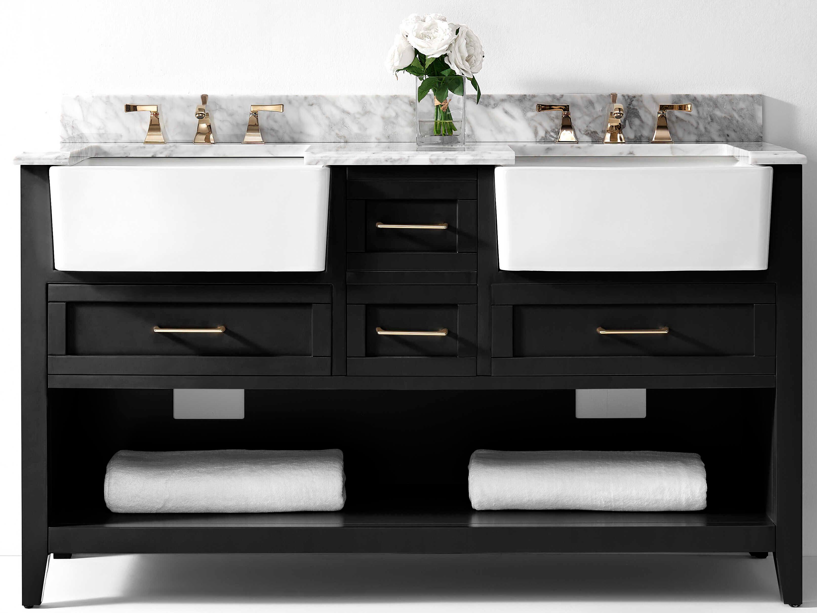Ancerre Designs Hayley Black Onyx 60" Vanity