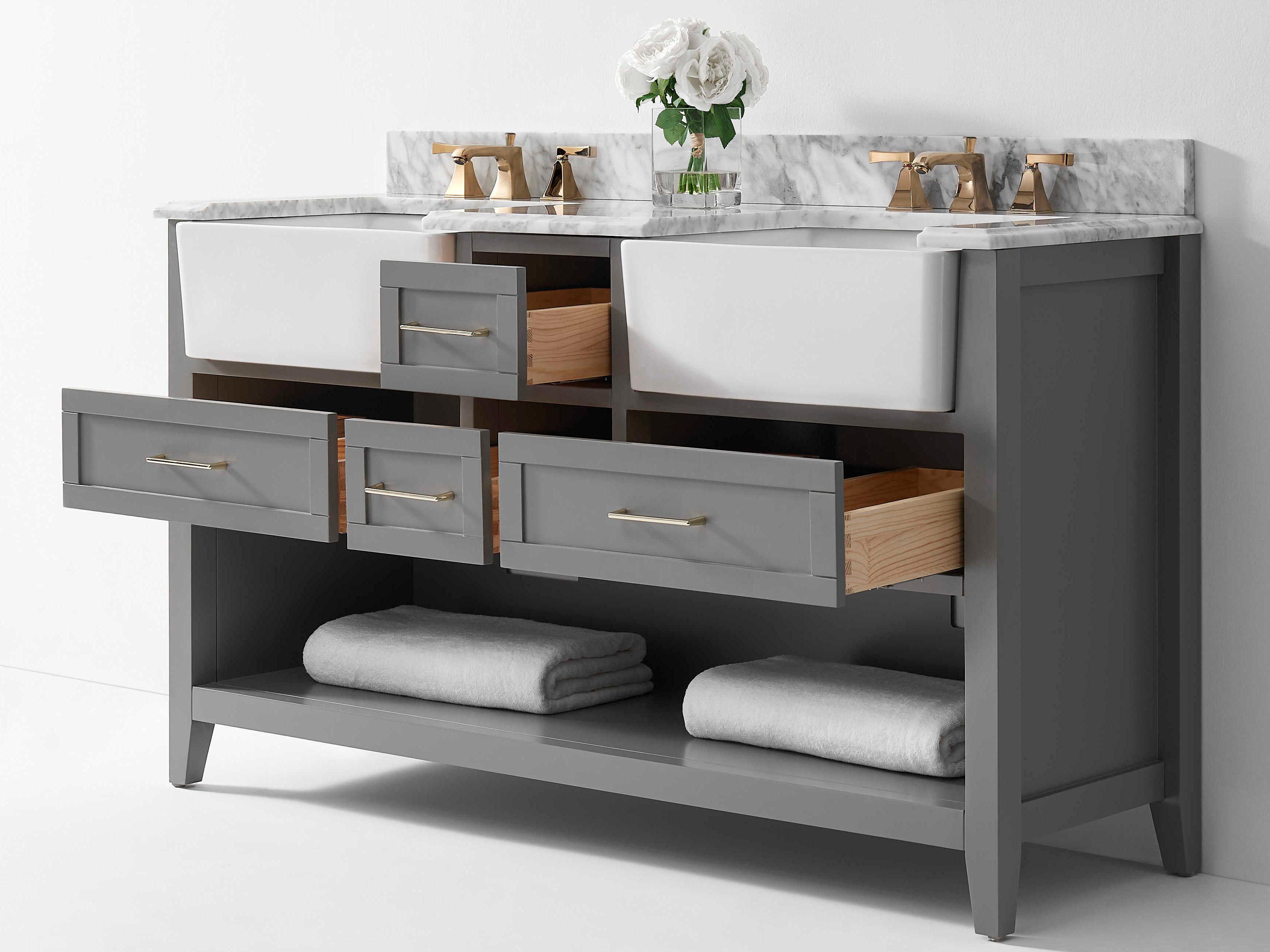 Ancerre Designs Hayley Sea Cloud Gray 60" Vanity