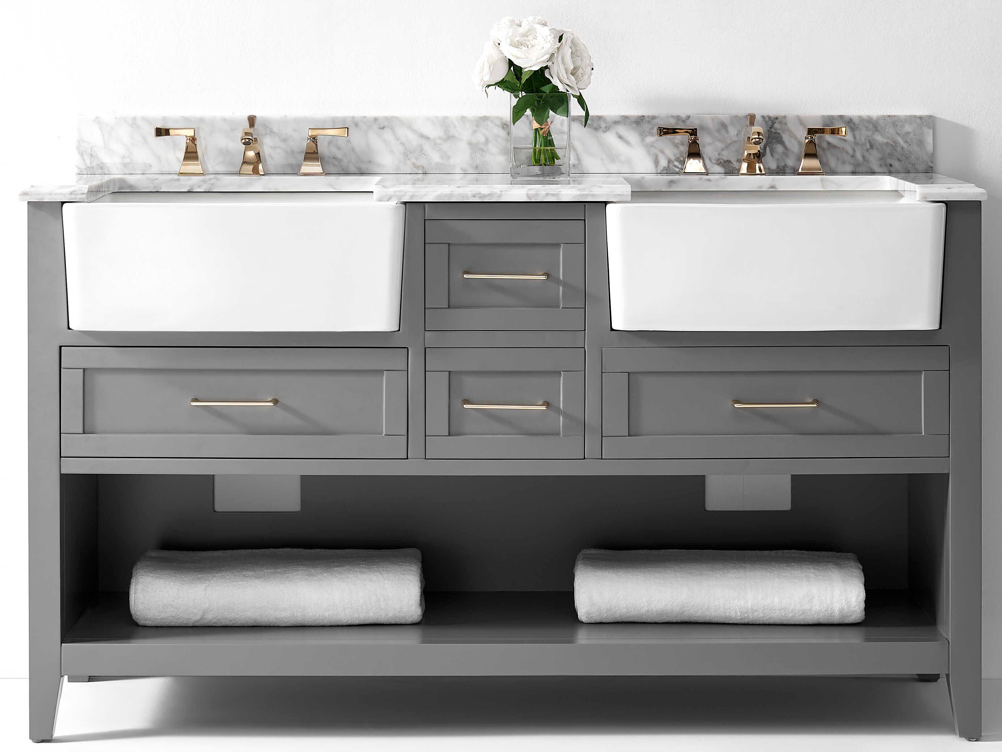 Ancerre Designs Hayley Sea Cloud Gray 60" Vanity