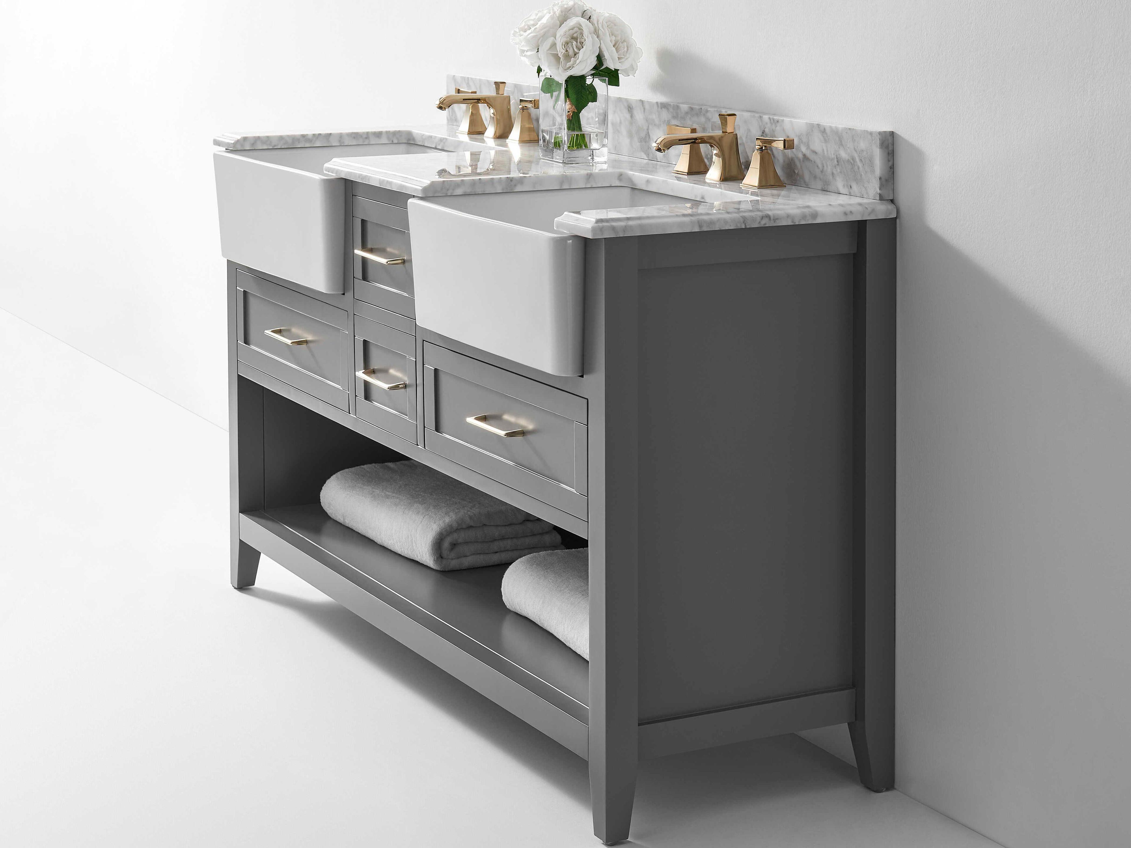 Ancerre Designs Hayley Sea Cloud Gray 60" Vanity