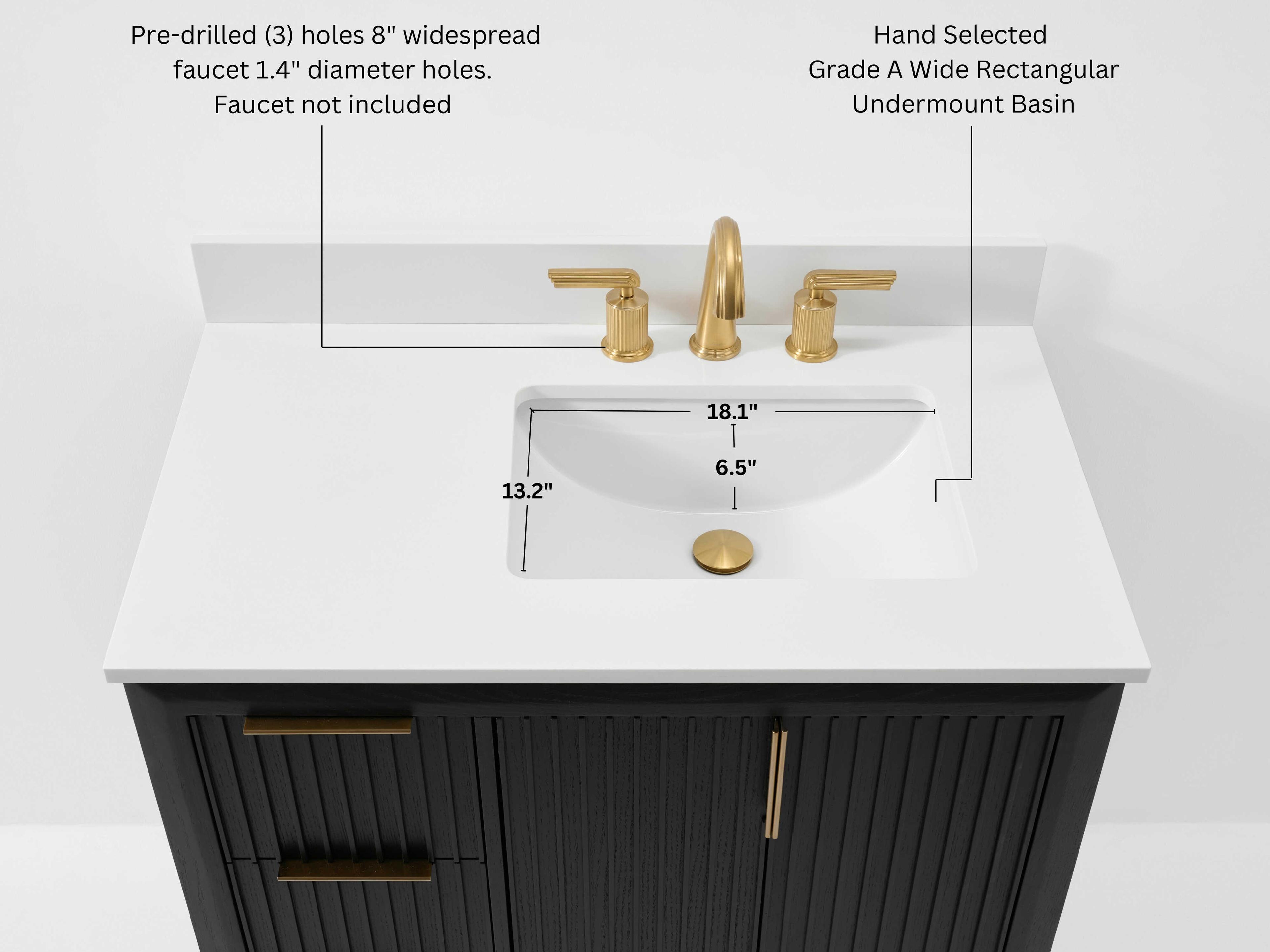 Ancerre Designs Turlington Black Oak 36" Vanity