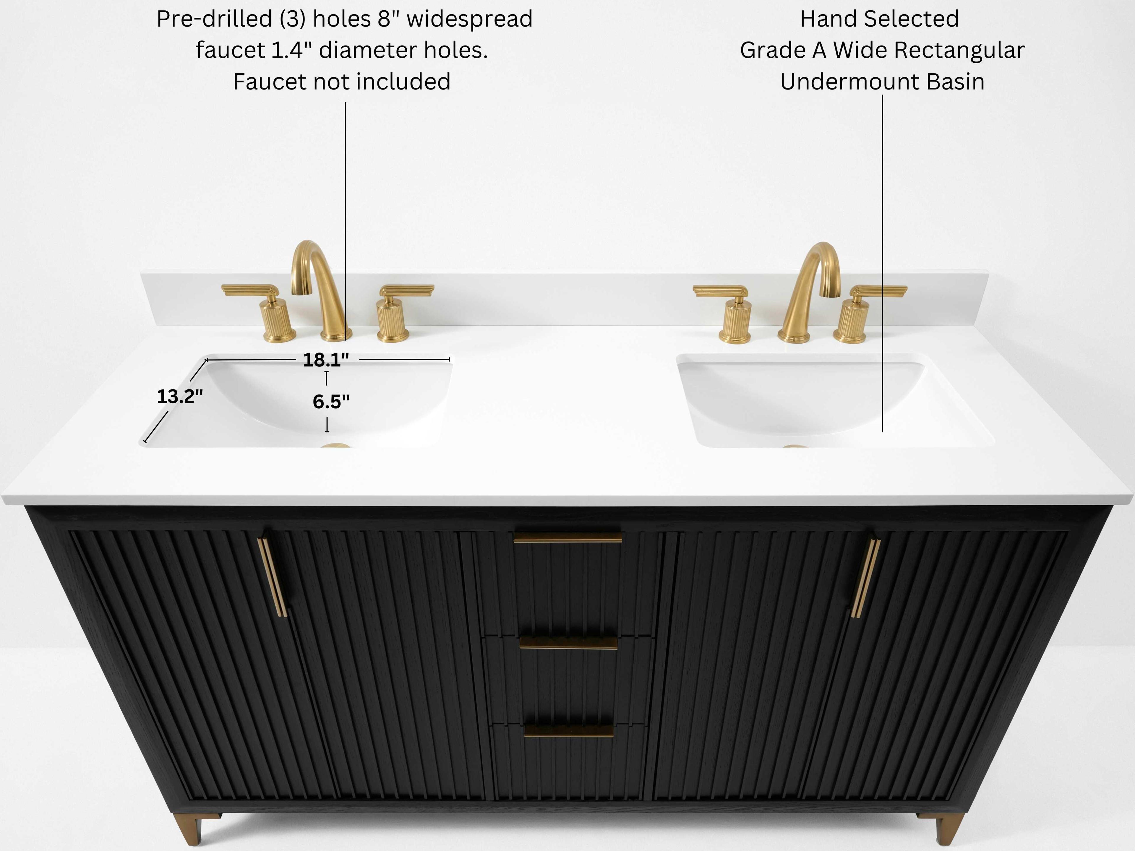 Ancerre Designs Turlington Black Oak 60" Vanity