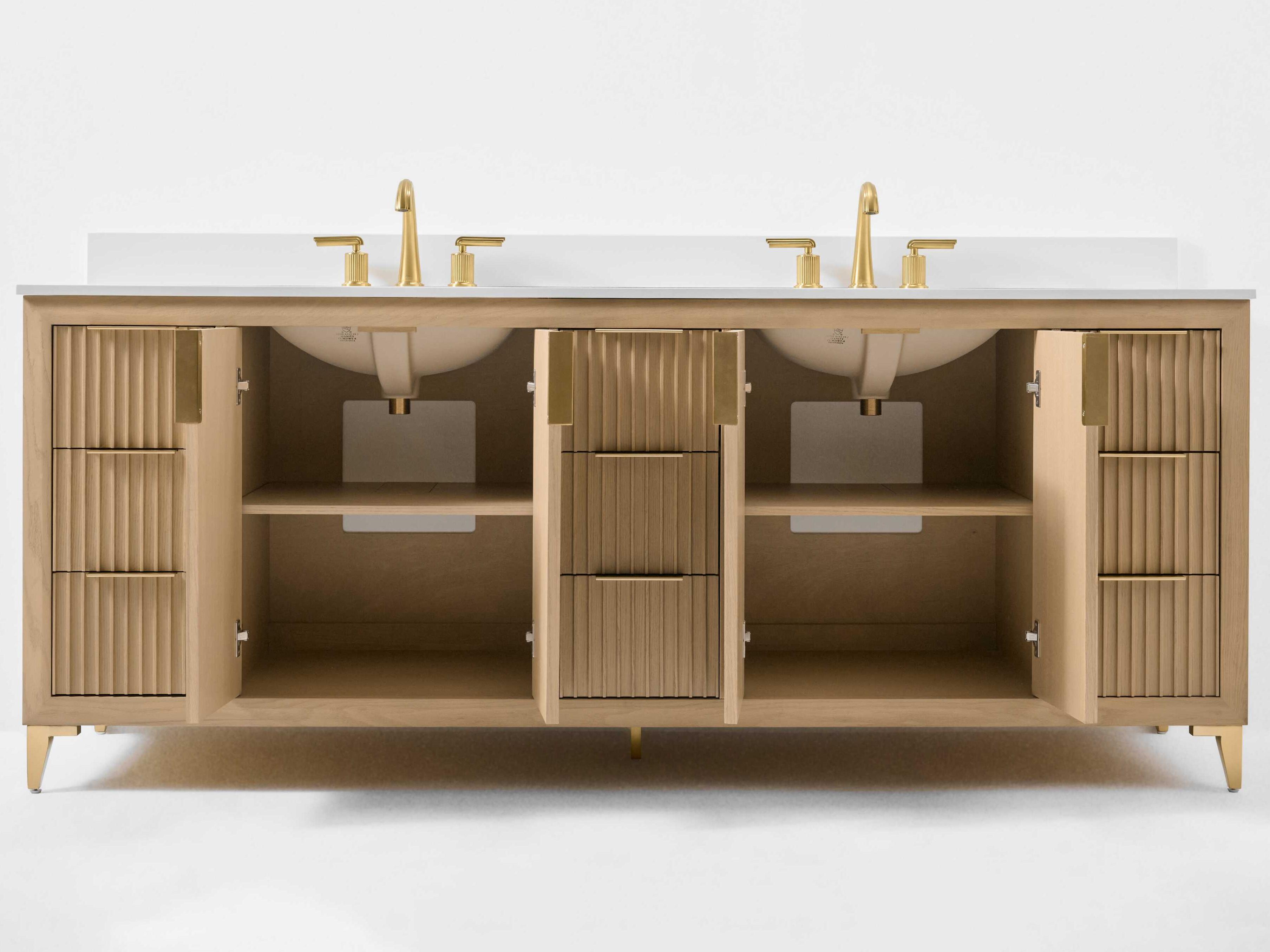 Ancerre Designs Turlington Oak 84" Vanity