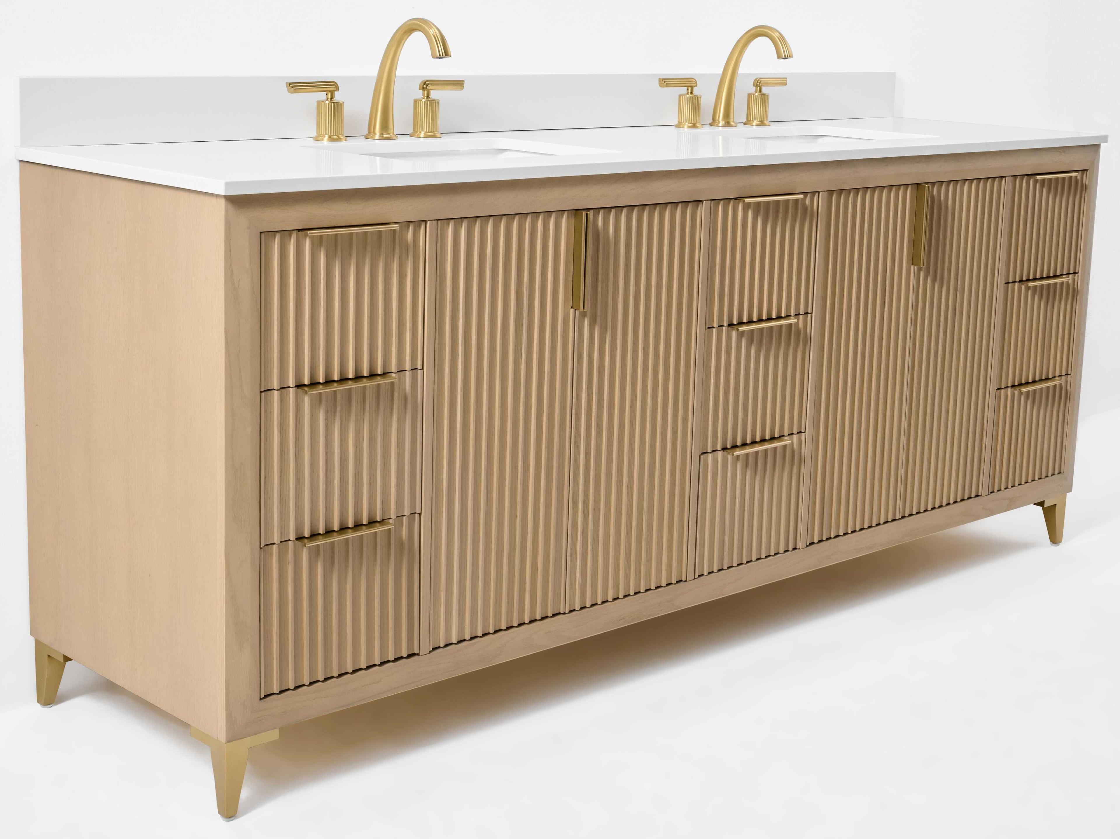 Ancerre Designs Turlington Oak 84" Vanity