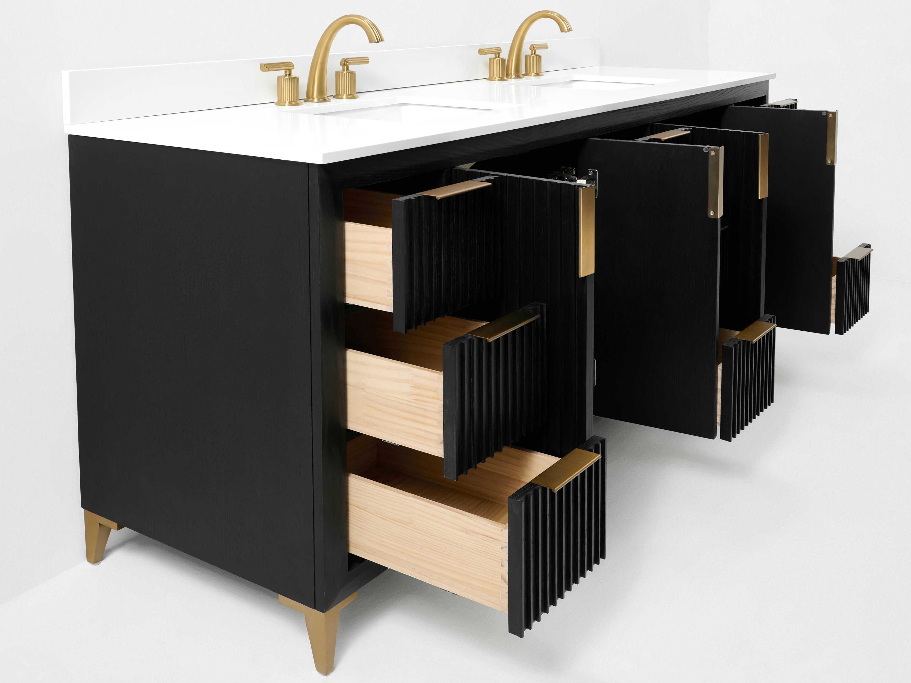 Ancerre Designs Turlington Black Oak 84" Vanity