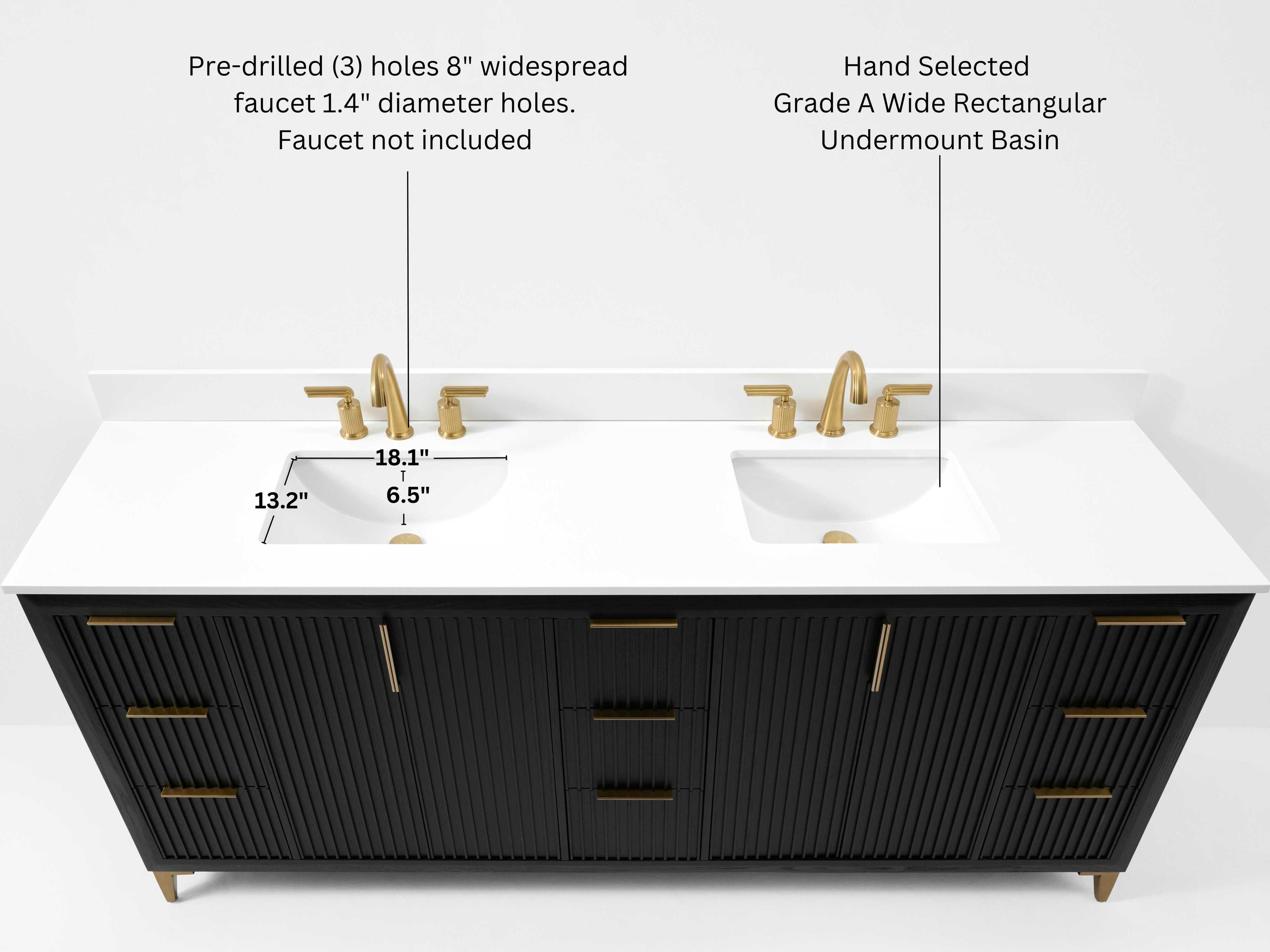 Ancerre Designs Turlington Black Oak 84" Vanity