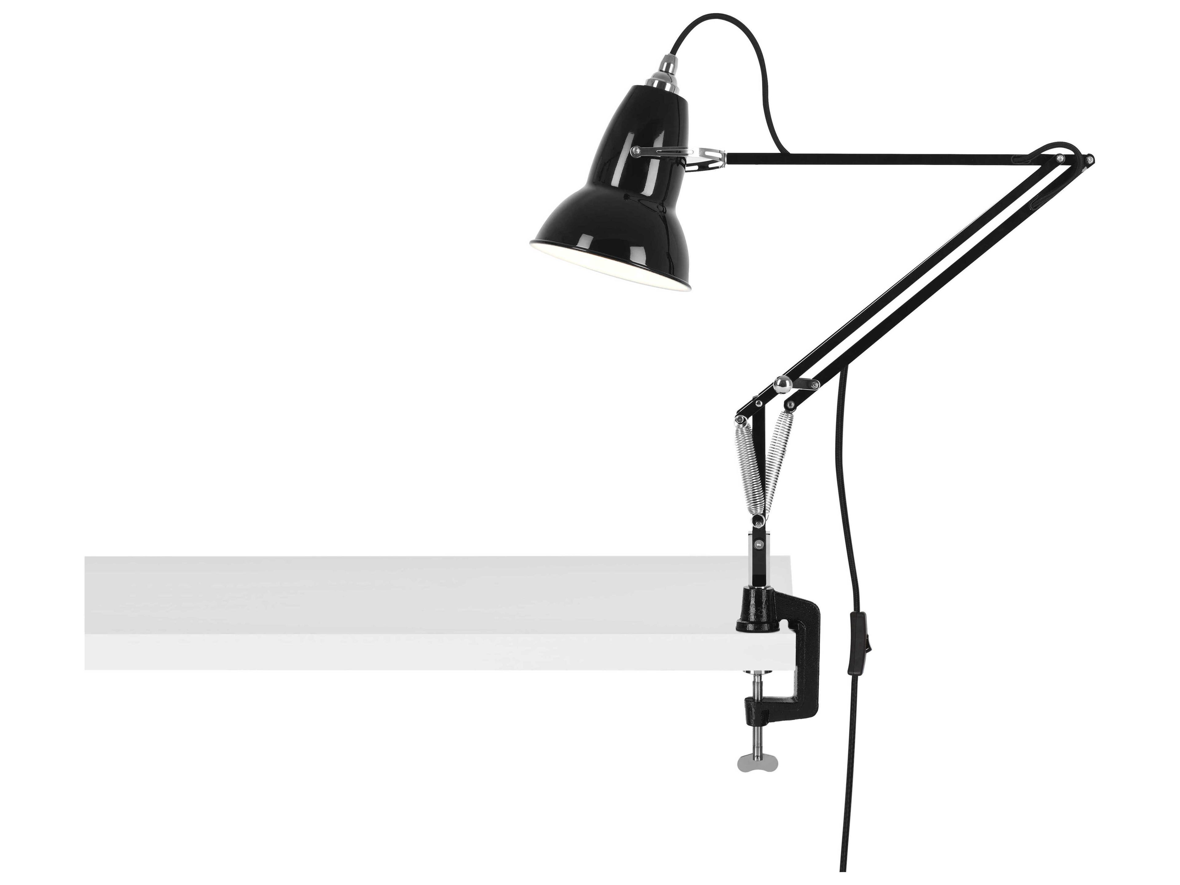 Anglepoise Original-1227 Jet Black Desk Lamp with Clamp