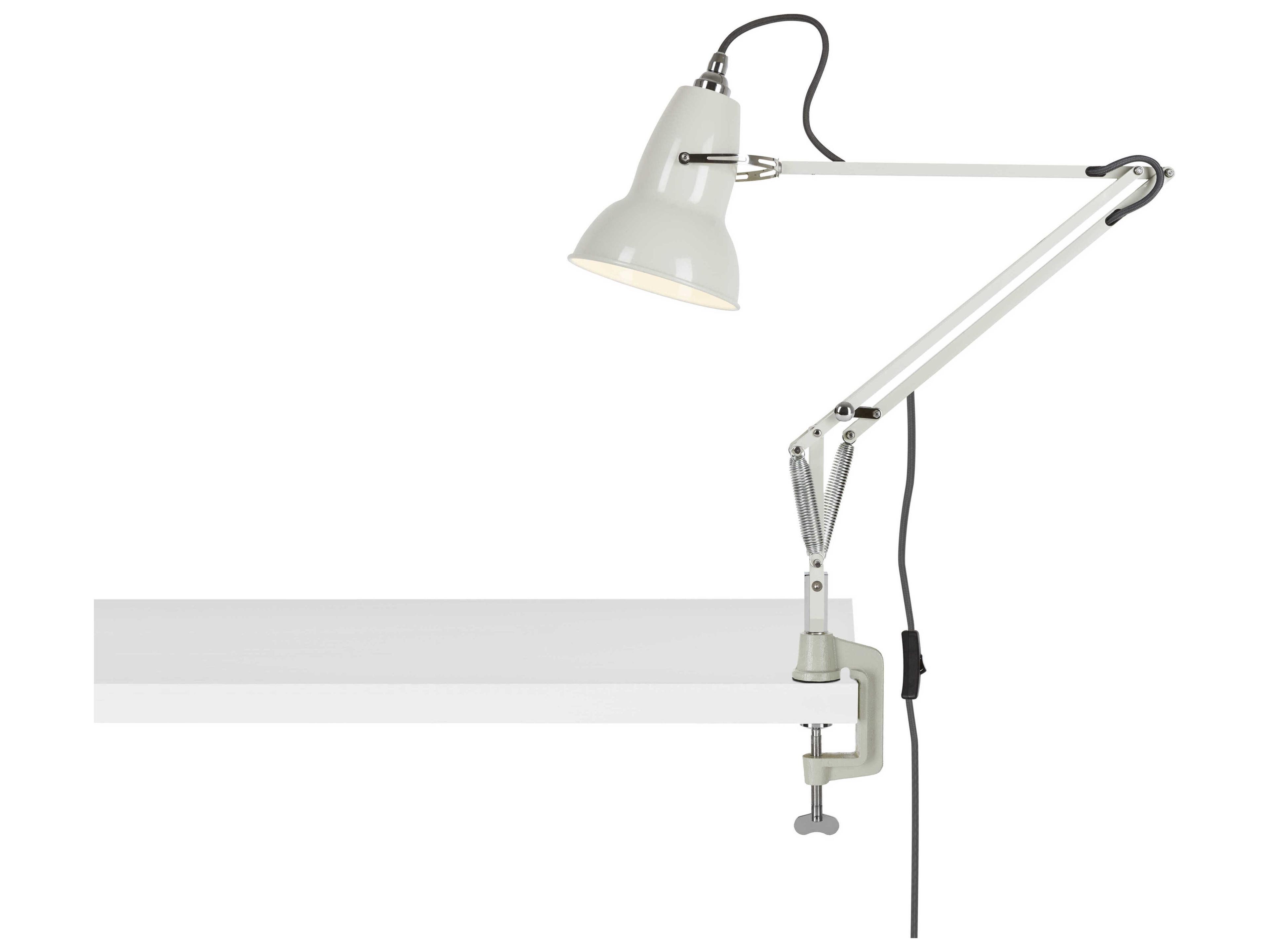 Anglepoise Original-1227 Linen White Desk Lamp with Clamp