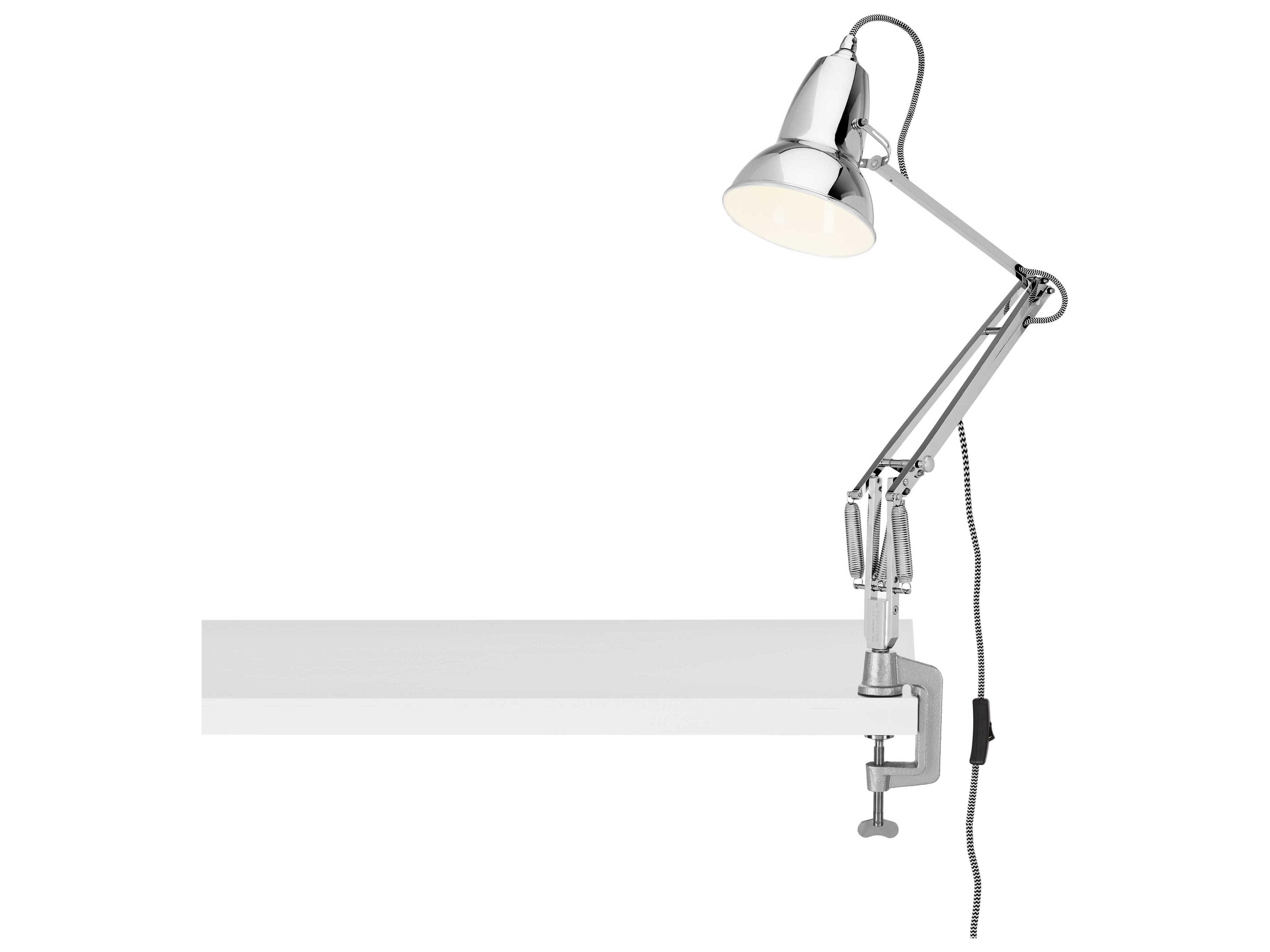 Anglepoise Original-1227 Bright Chrome Desk Lamp with Clamp