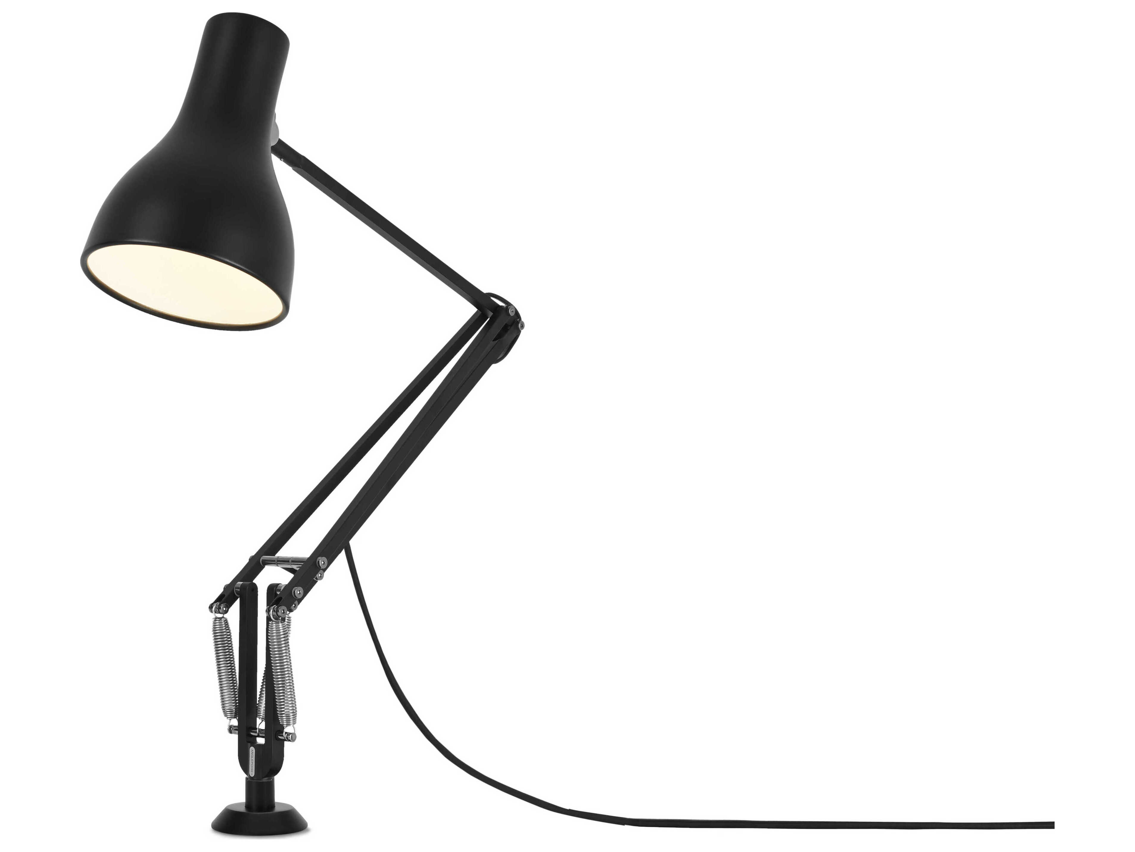 Anglepoise Type-75 Jet Black Desk Lamp with Insert