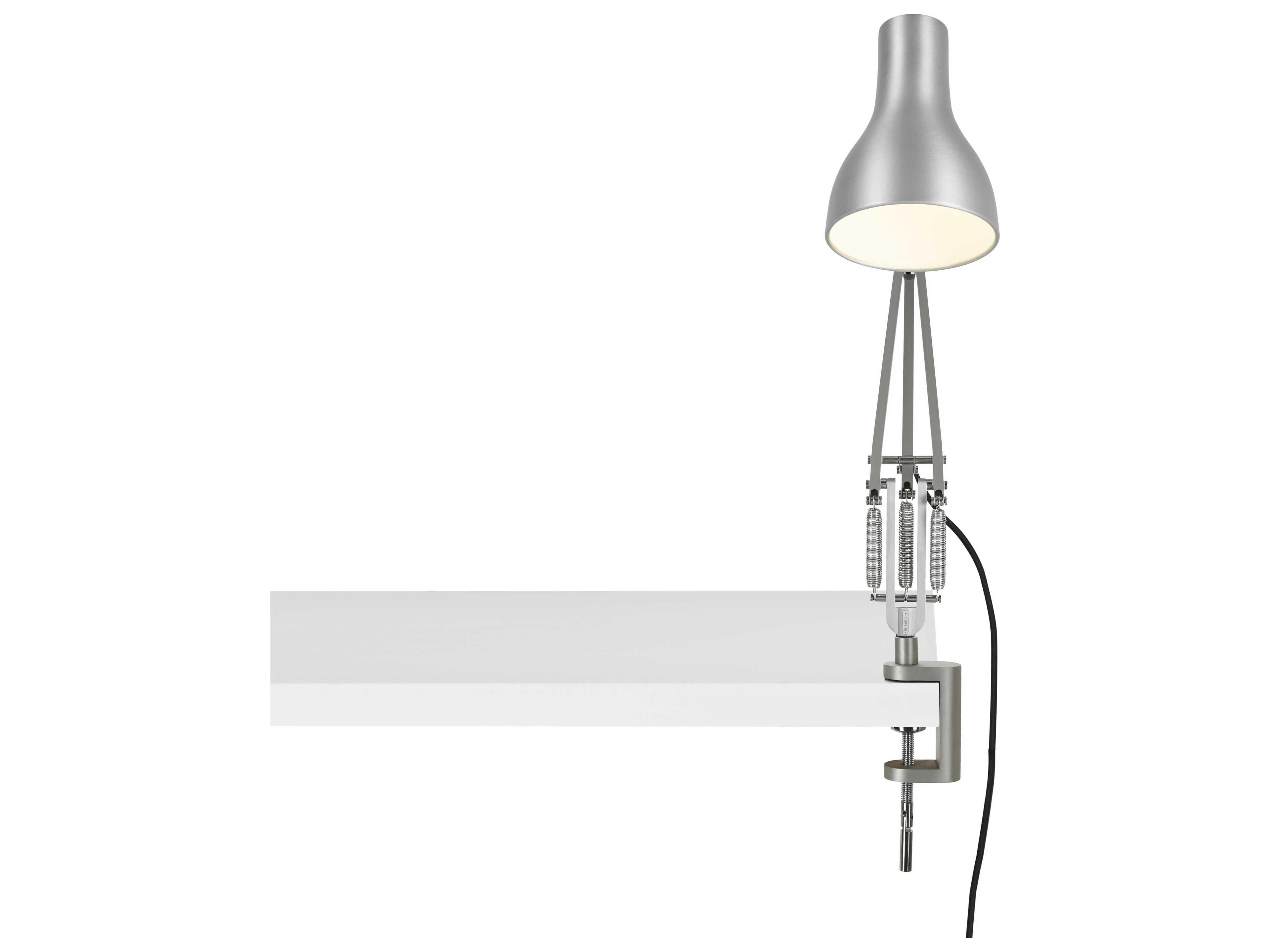 Anglepoise Type-75 Silver Luster Desk Lamp with Clamp