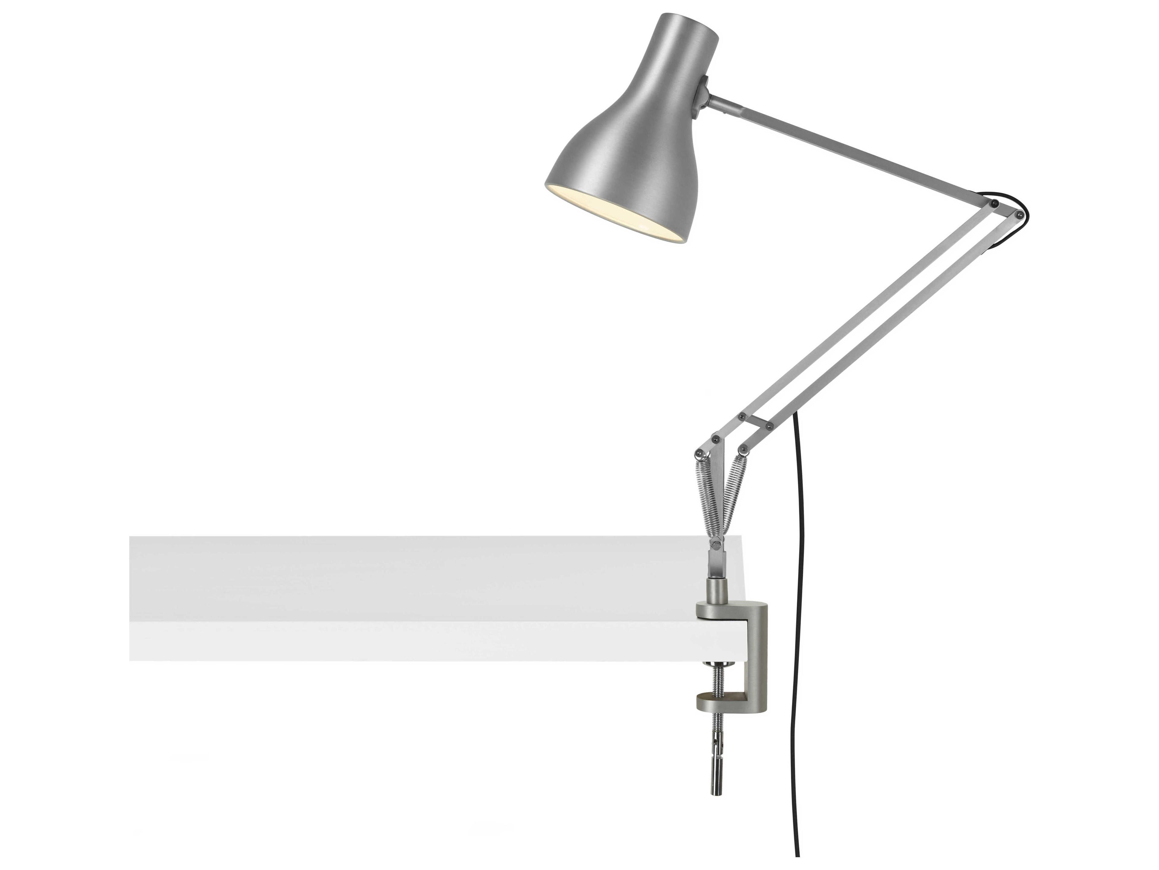 Anglepoise Type-75 Silver Luster Desk Lamp with Clamp