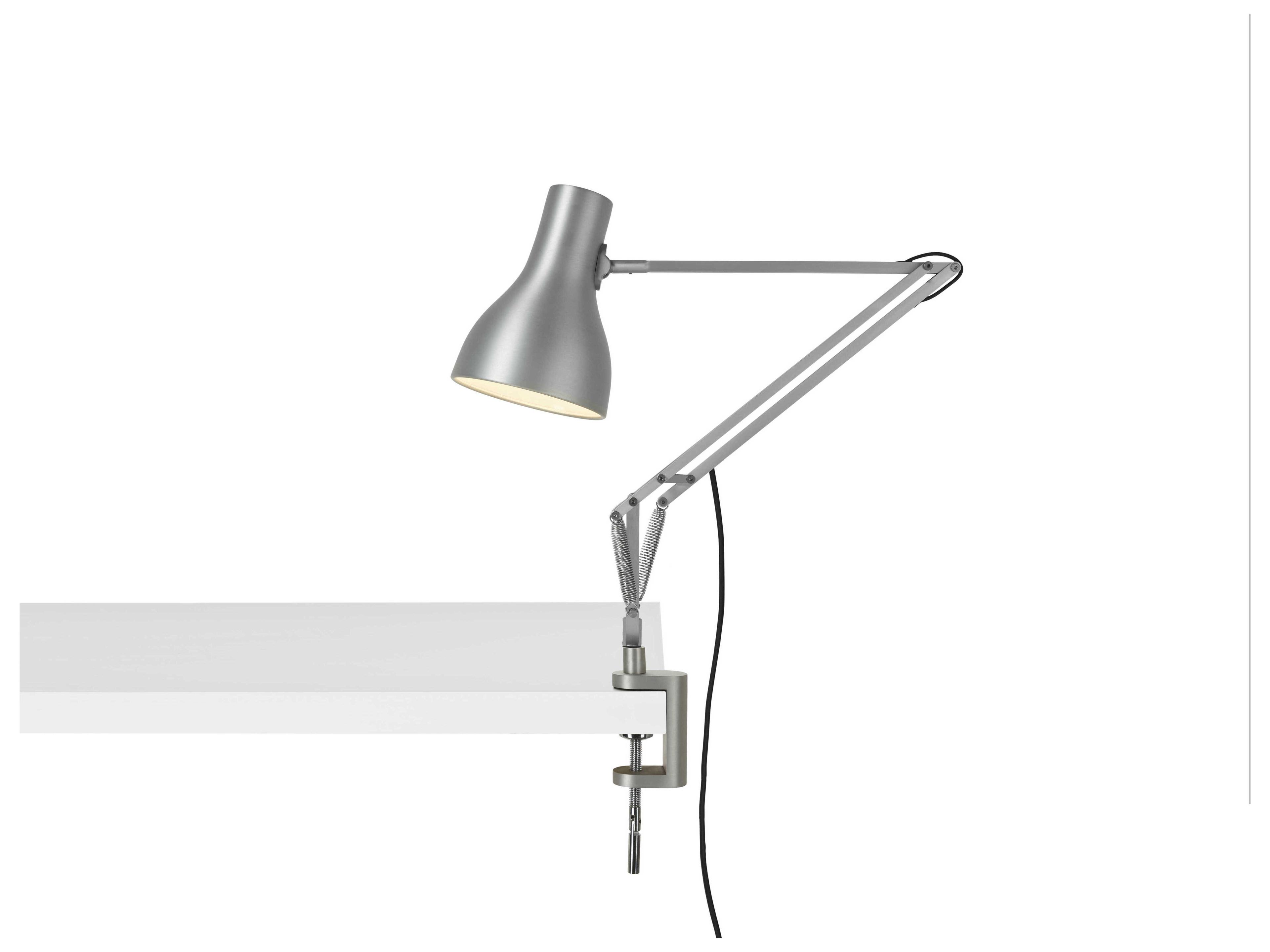 Anglepoise Type-75 Silver Luster Desk Lamp with Clamp