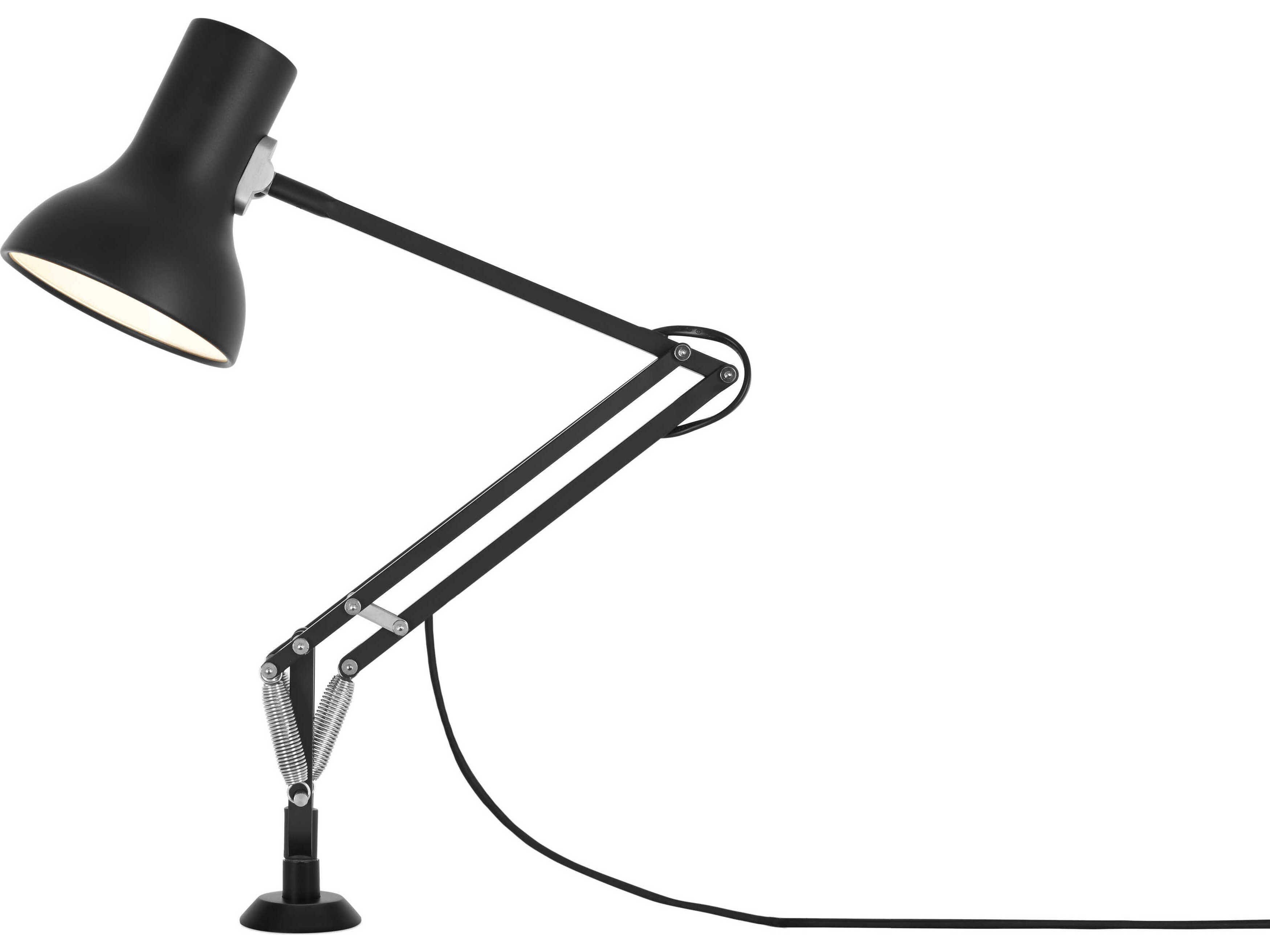Anglepoise Type-75 Mini Jet Black Desk Lamp with Insert