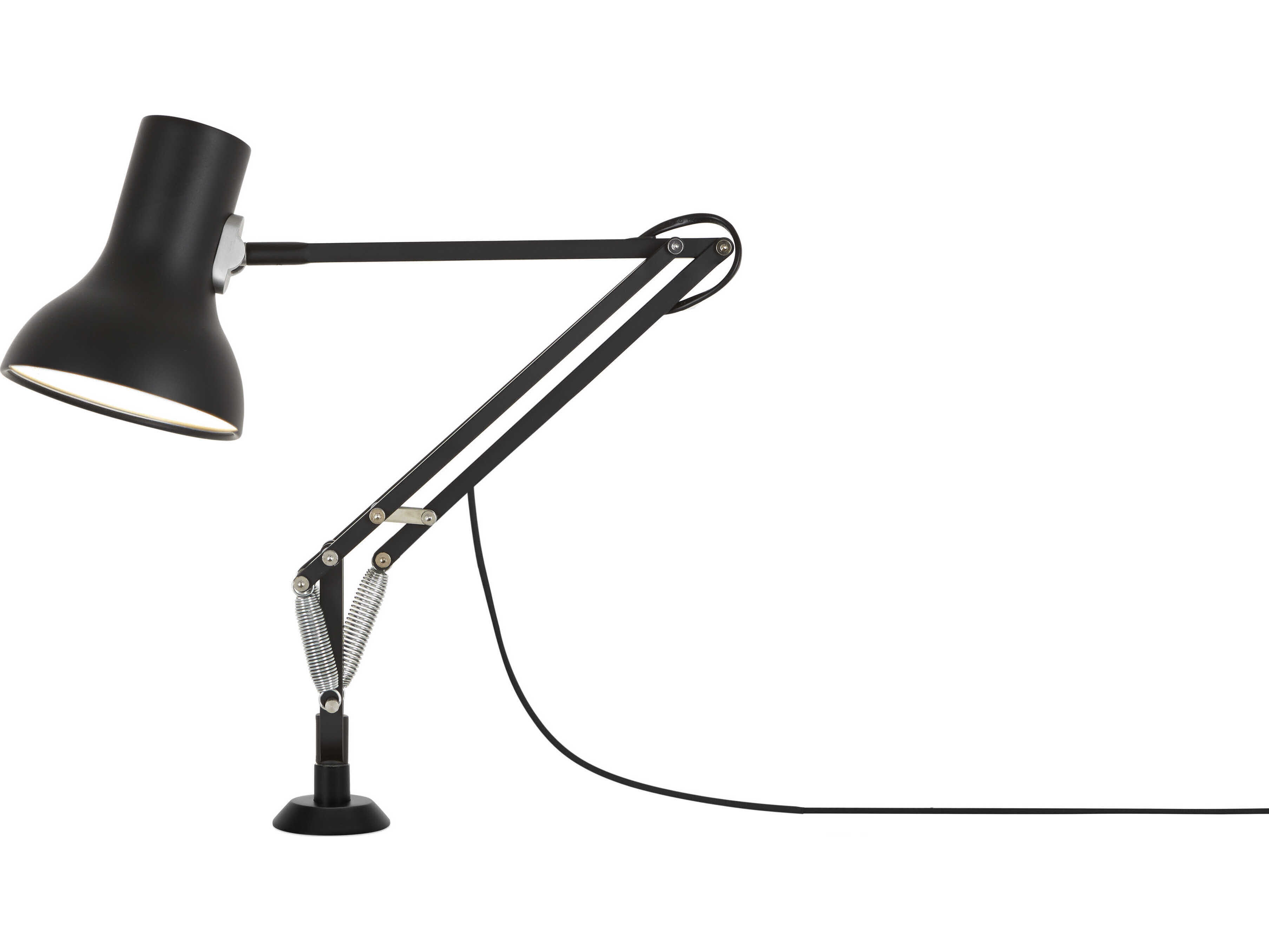Anglepoise Type-75 Mini Jet Black Desk Lamp with Insert