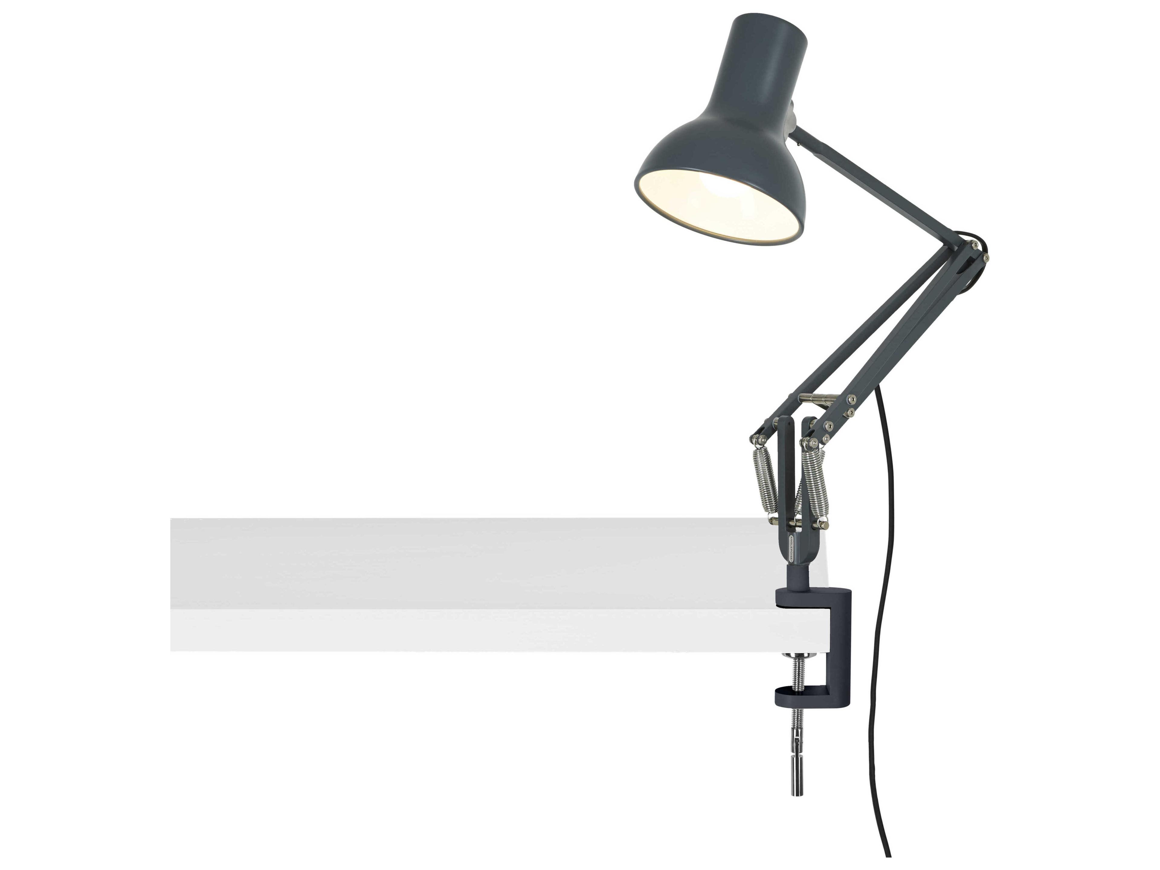 Anglepoise Type-75 Mini Slate Grey Desk Lamp with Clamp