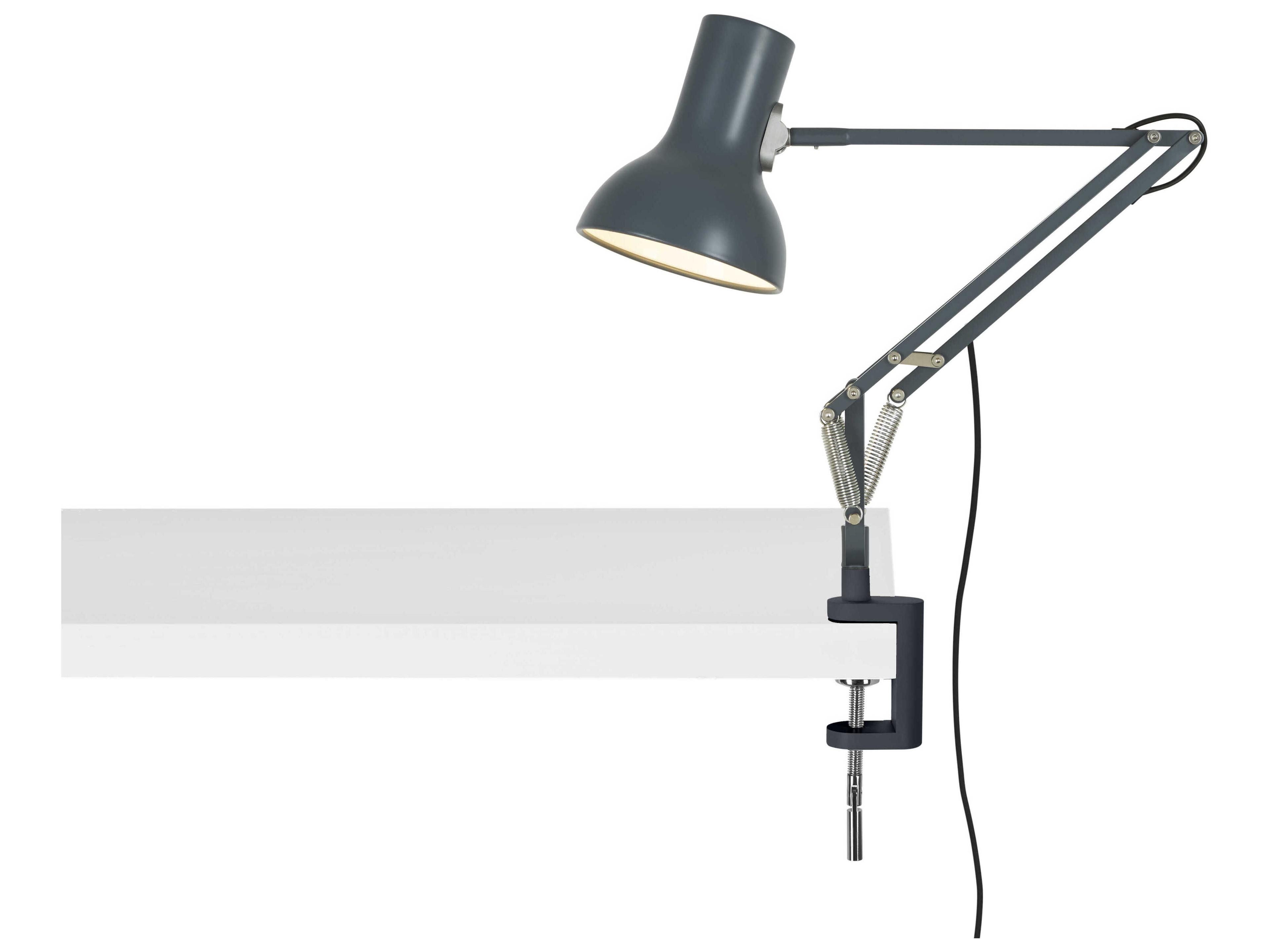 Anglepoise Type-75 Mini Slate Grey Desk Lamp with Clamp
