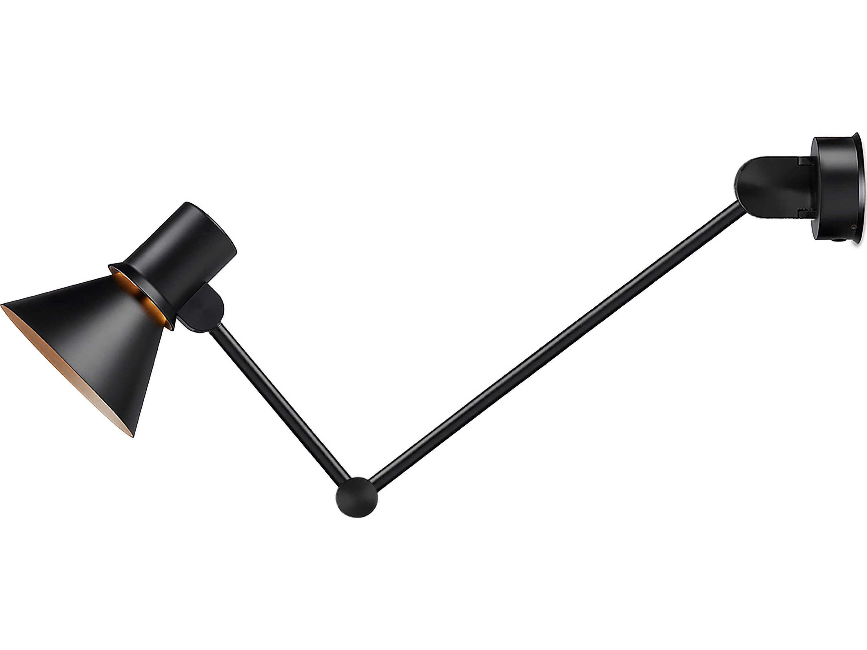 Anglepoise Type-80 1-Light Matte Black Swing Wall Sconce