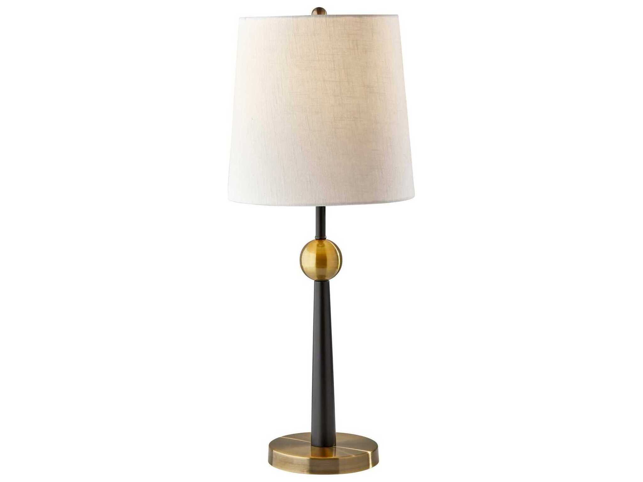 Adesso Francis Black Antique Brass Buffet Lamp