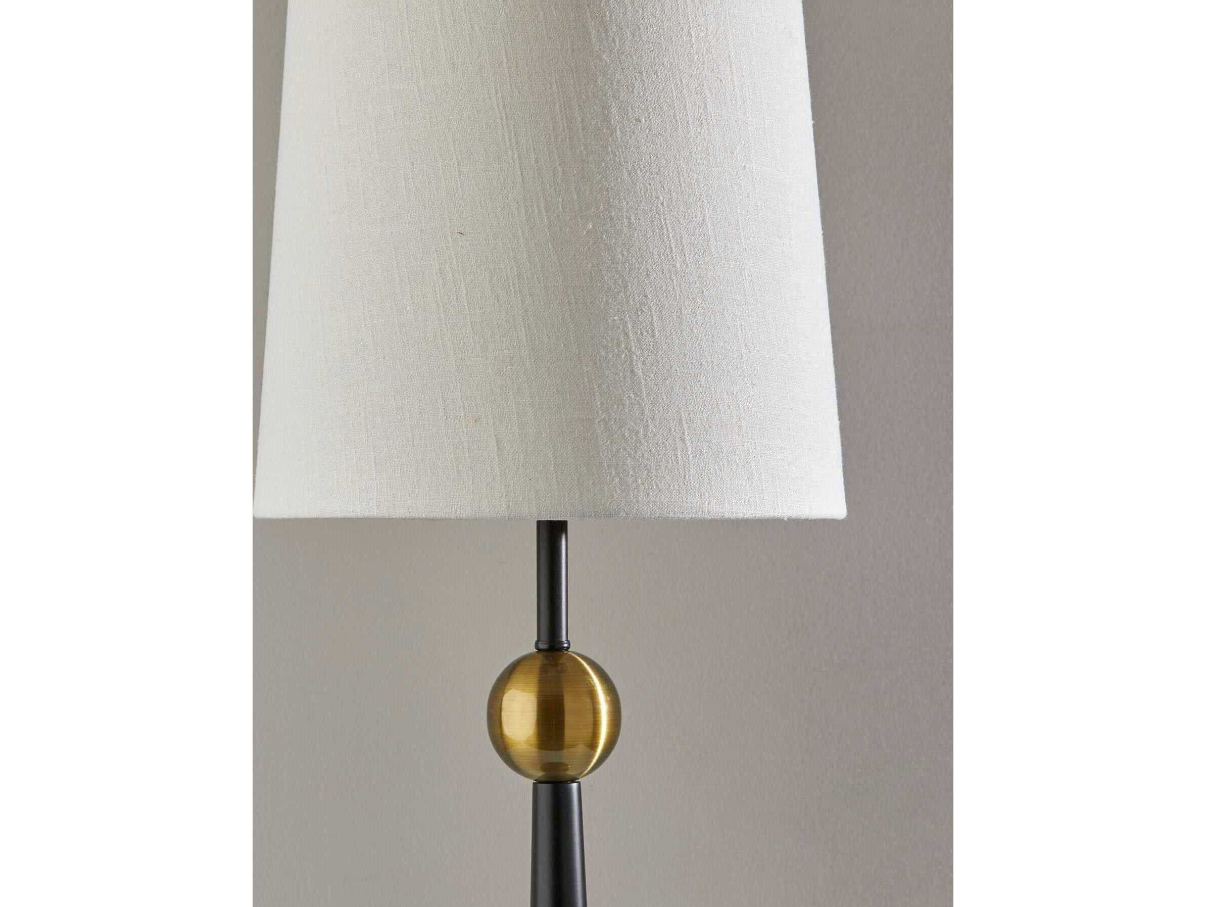 Adesso Francis Black Antique Brass Buffet Lamp