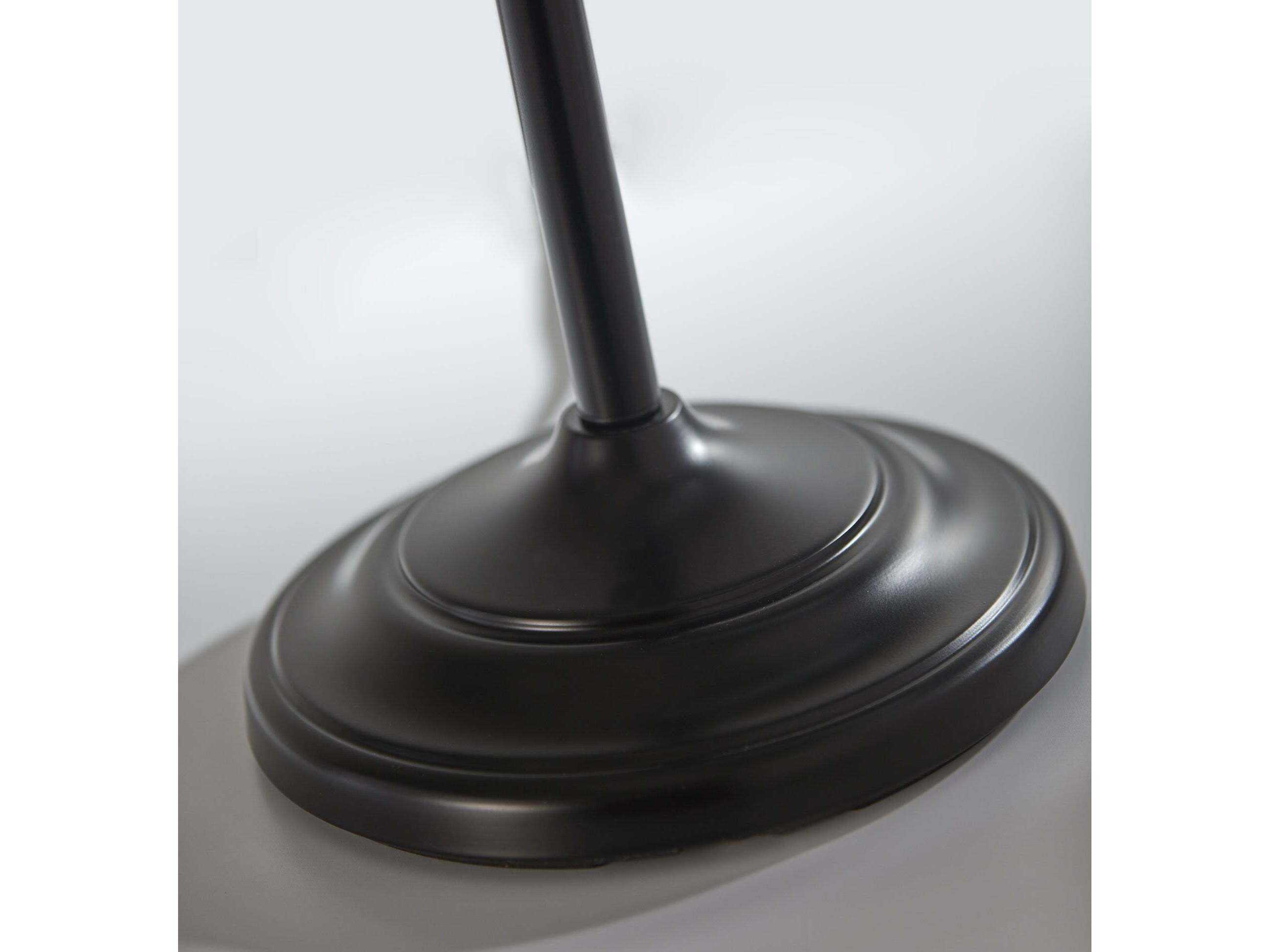 Adesso Chandler Dark Bronze Herringbone Fabric 3 Piece Floor and Table Lamp Set