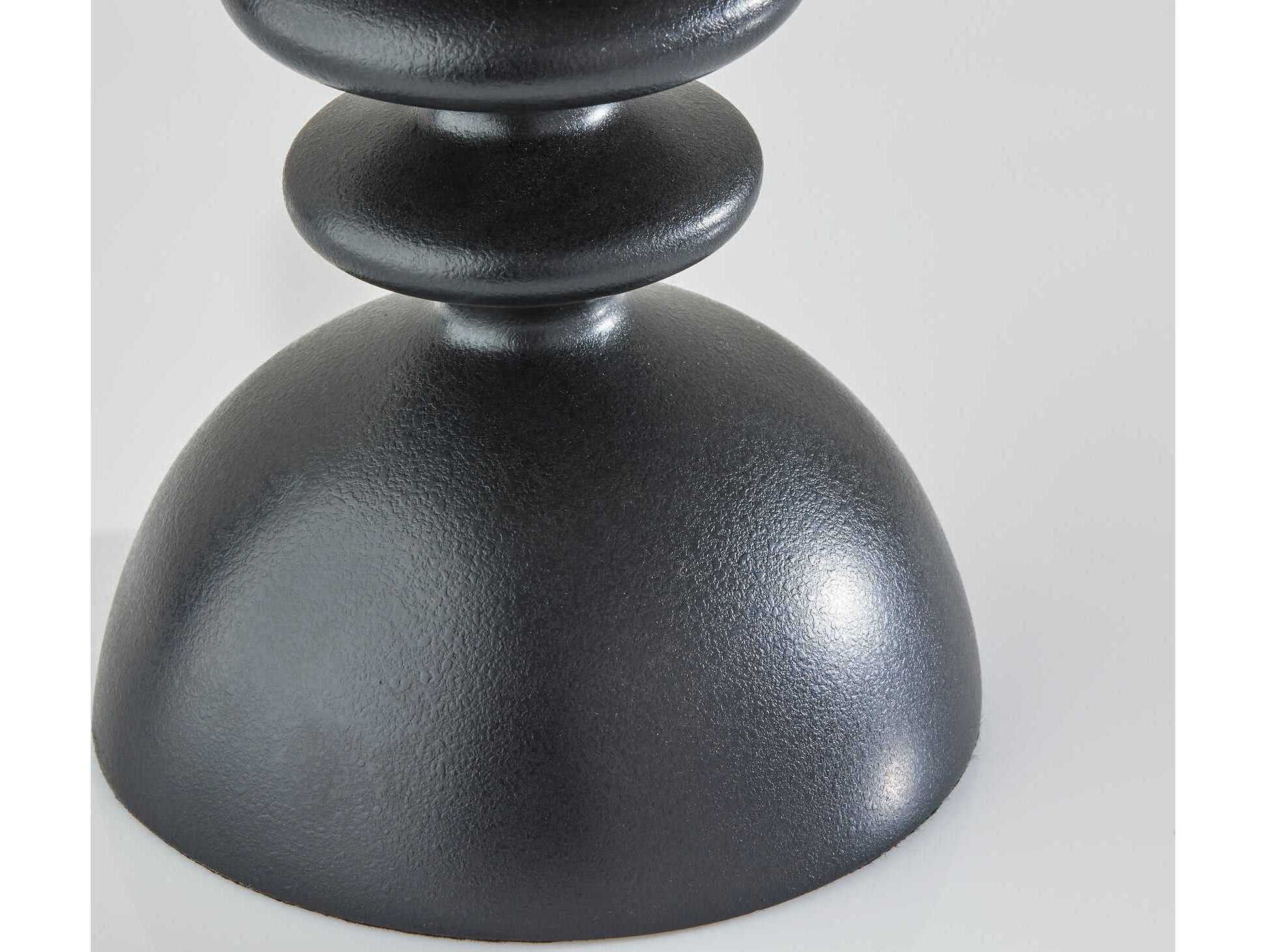 Adesso Beatrice Matte Black Polyresin Taupe Textured Fabric Buffet Lamp