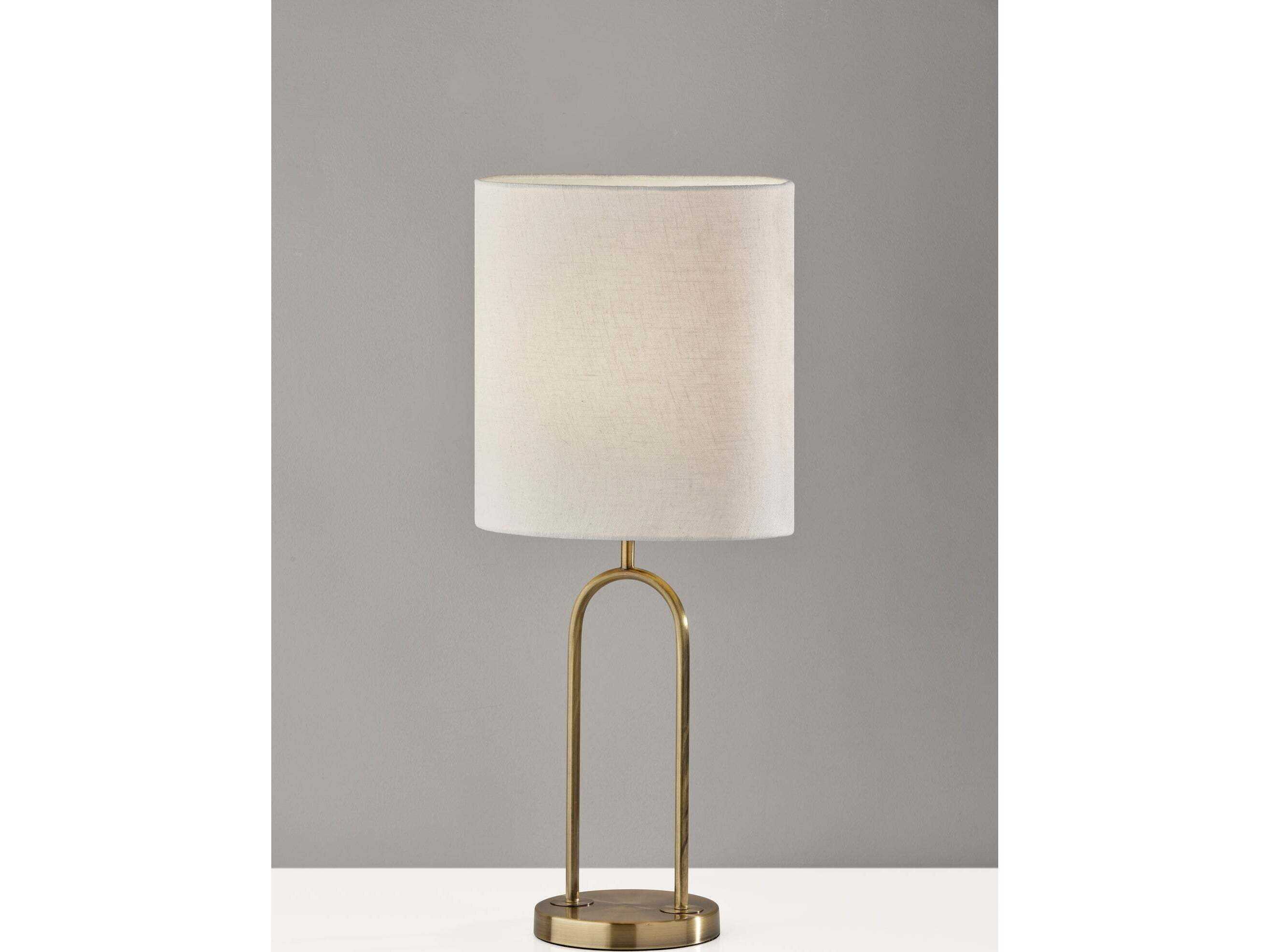 Adesso Joey Antique Brass Buffet Lamp