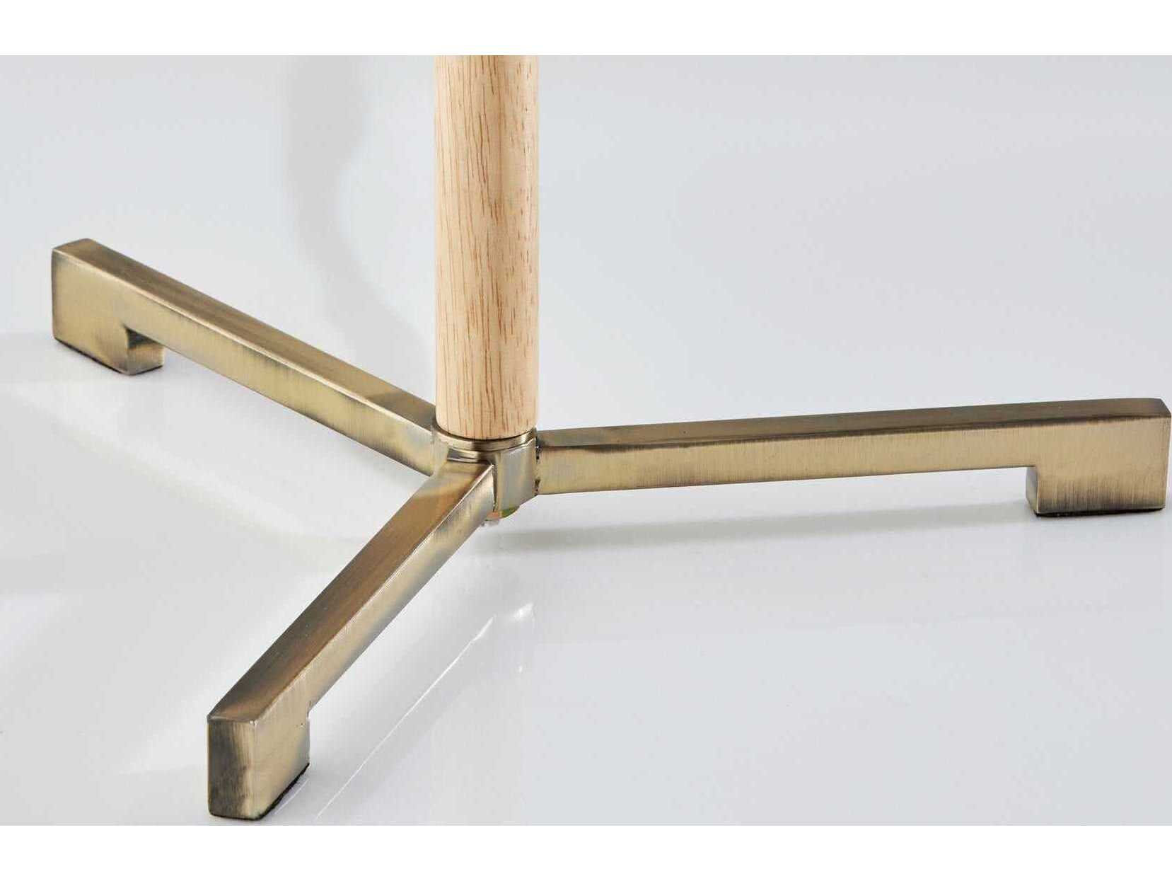 Adesso Maddox Natural Antique Brass White Textured Fabric Brown Buffet Lamp