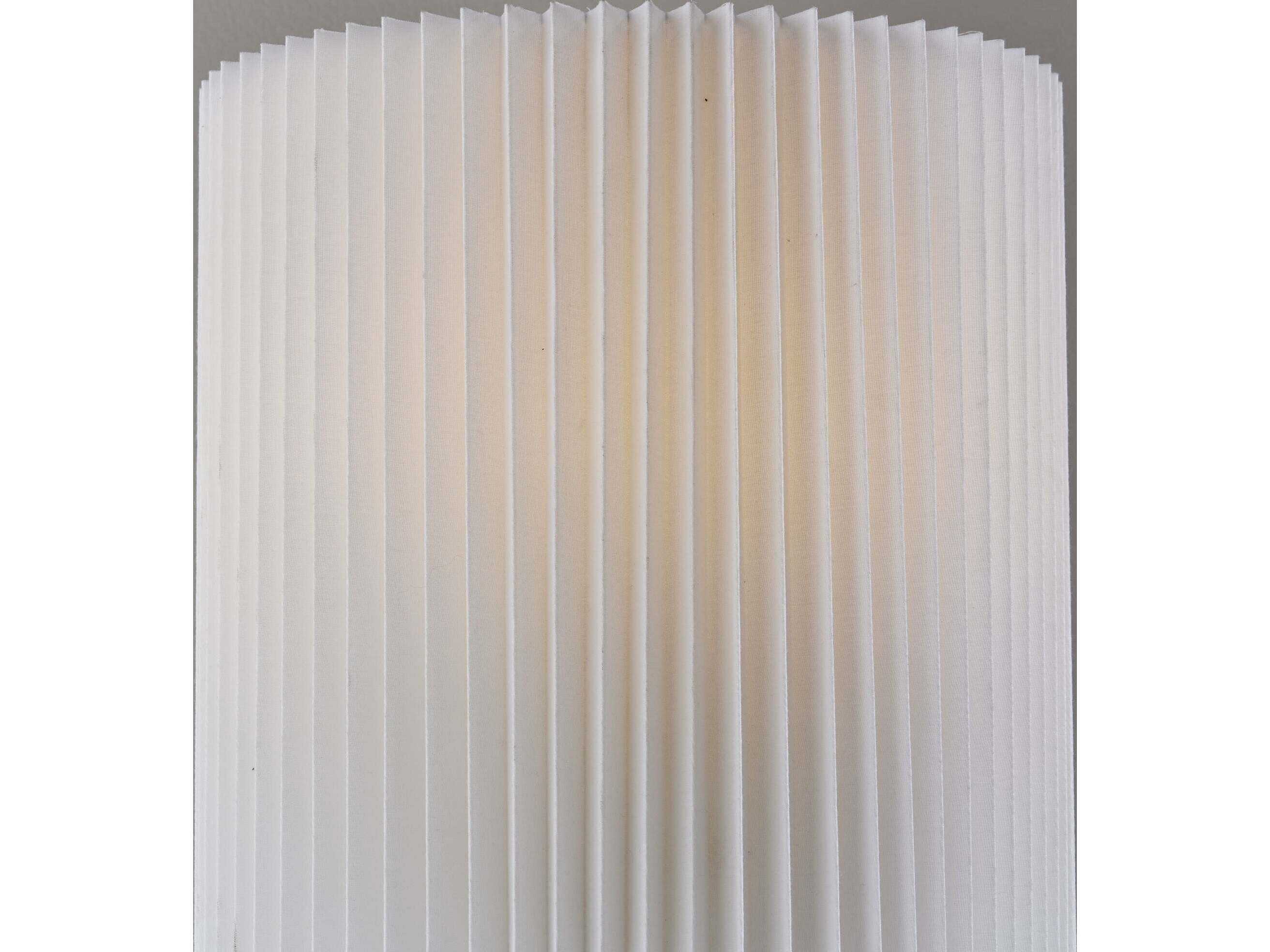 Adesso Callie White Pleated Fabric Buffet Lamp