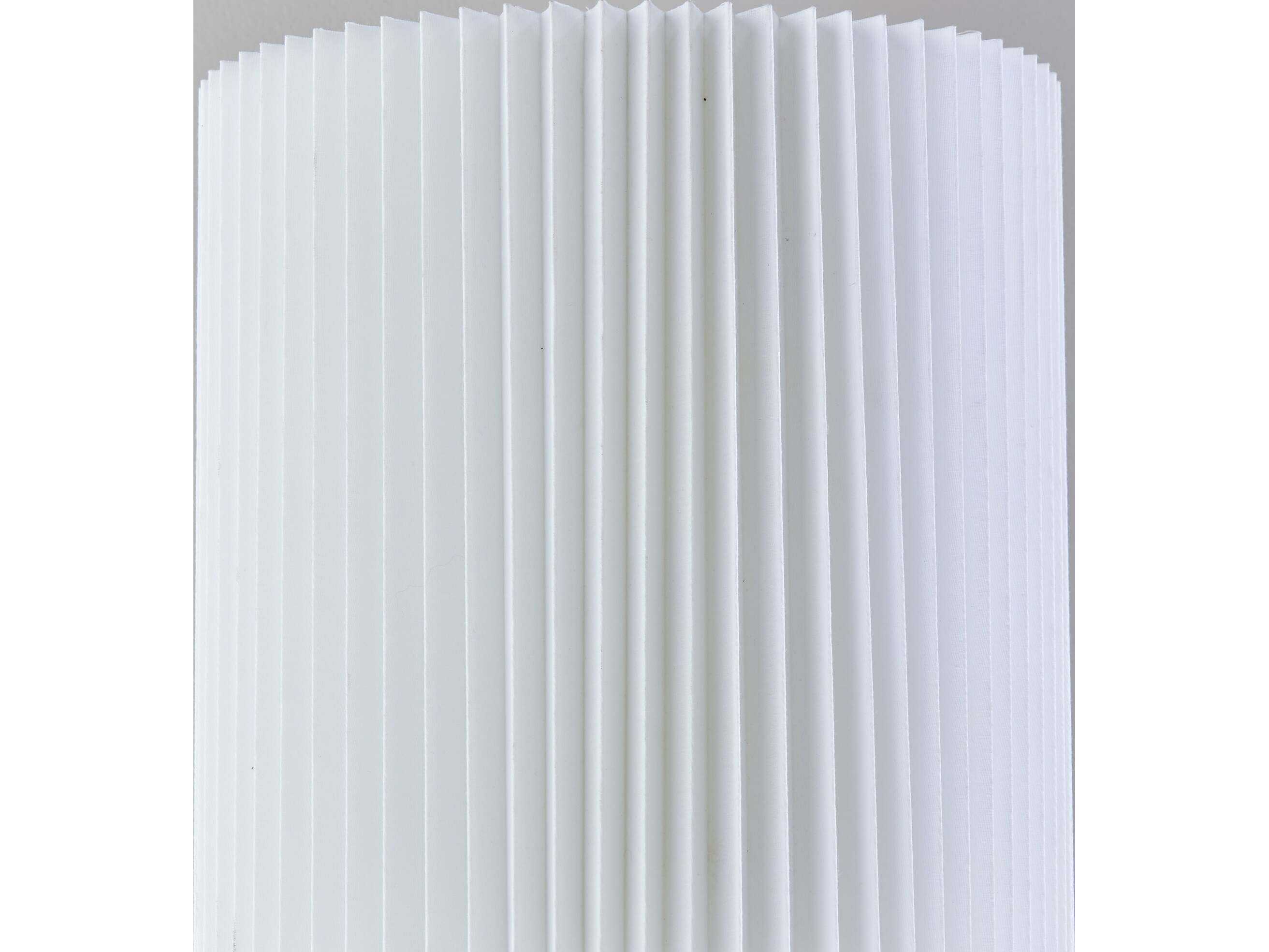 Adesso Callie White Pleated Fabric Buffet Lamp