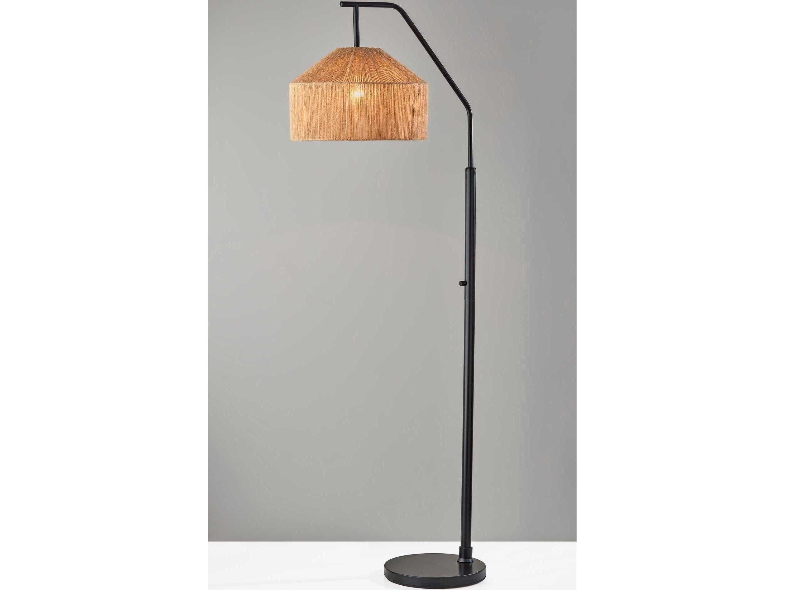 Adesso Amalfi Black Floor Lamp