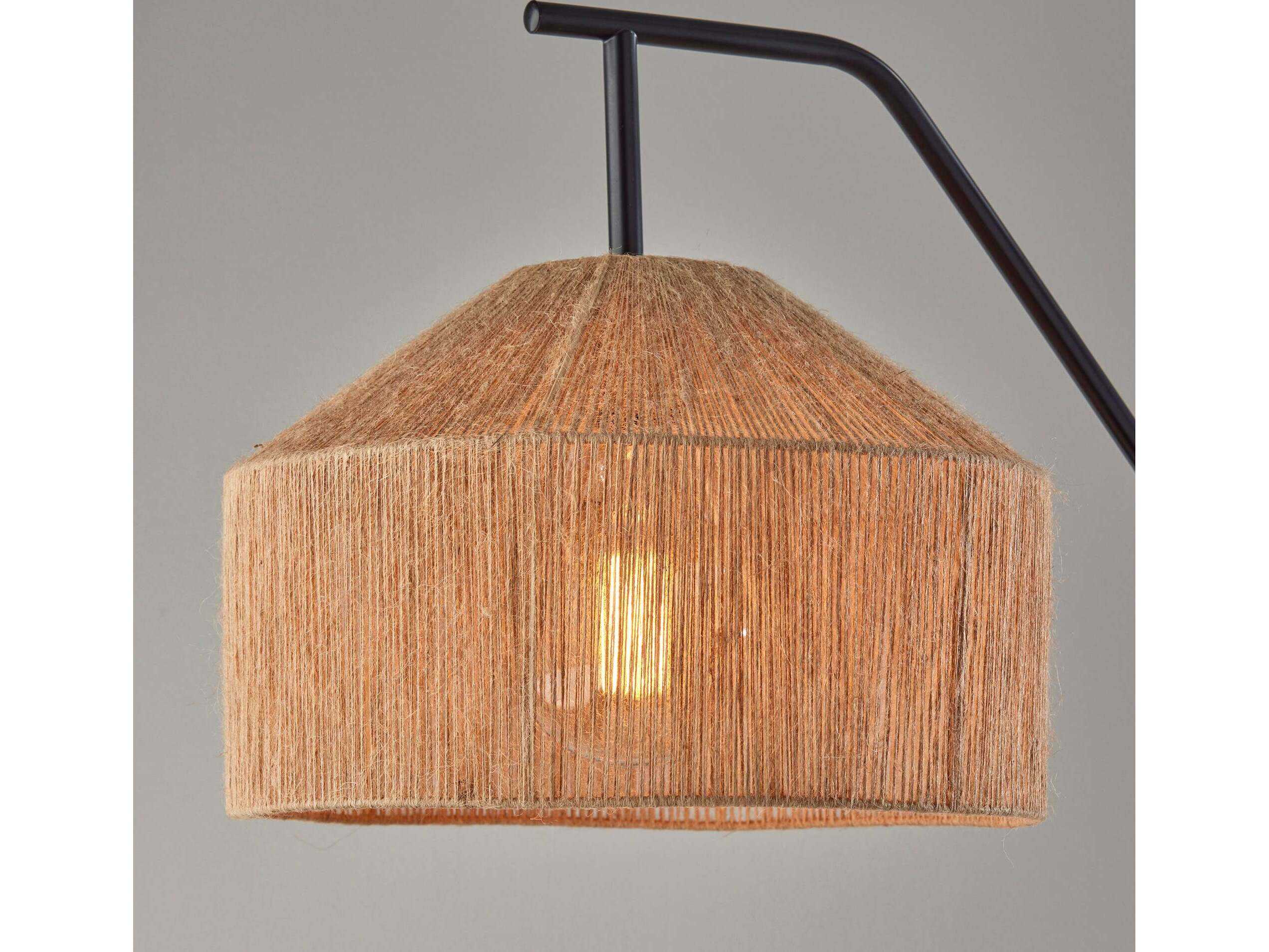 Adesso Amalfi Black Floor Lamp