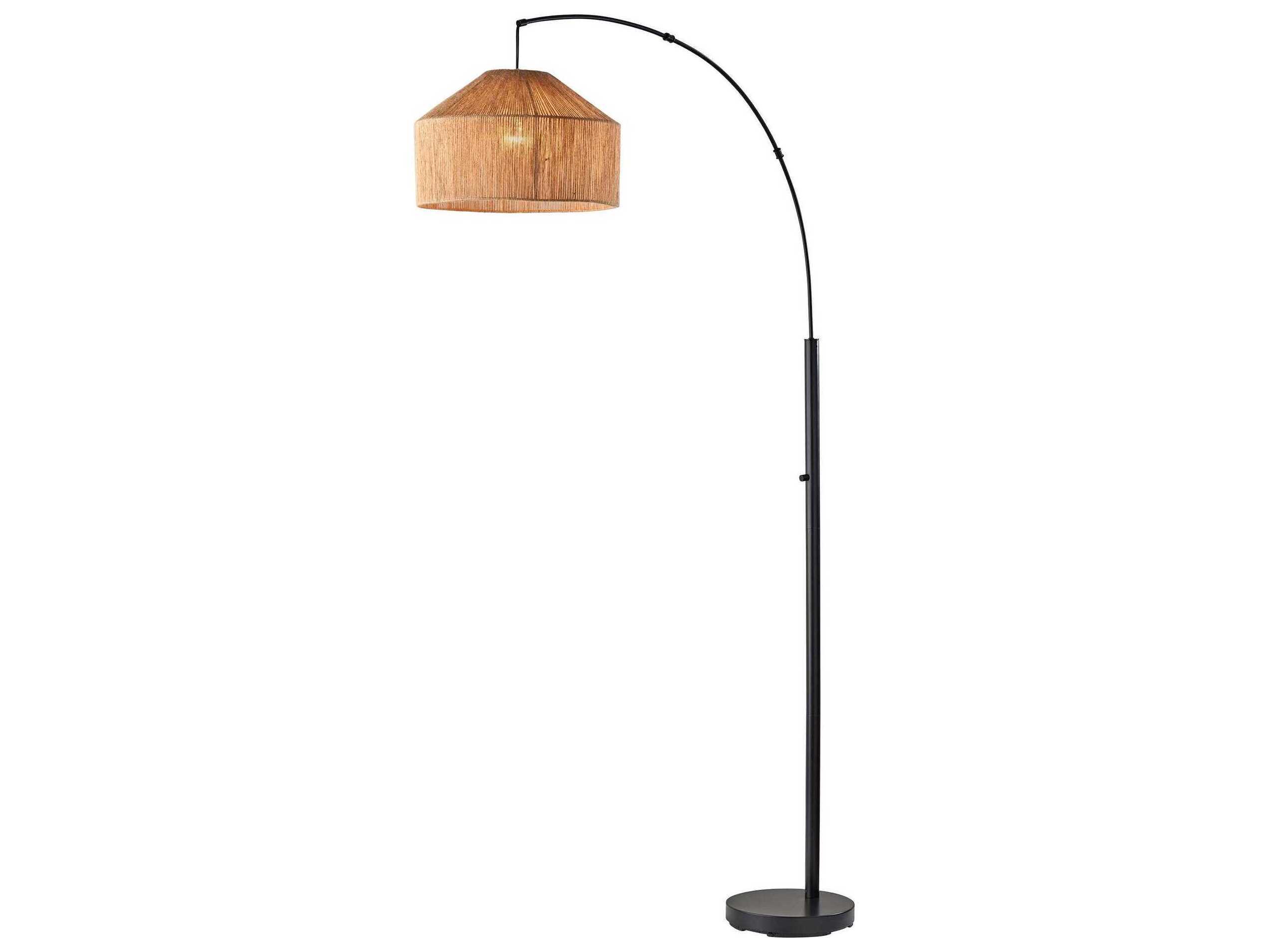 Adesso Amalfi Black Floor Lamp