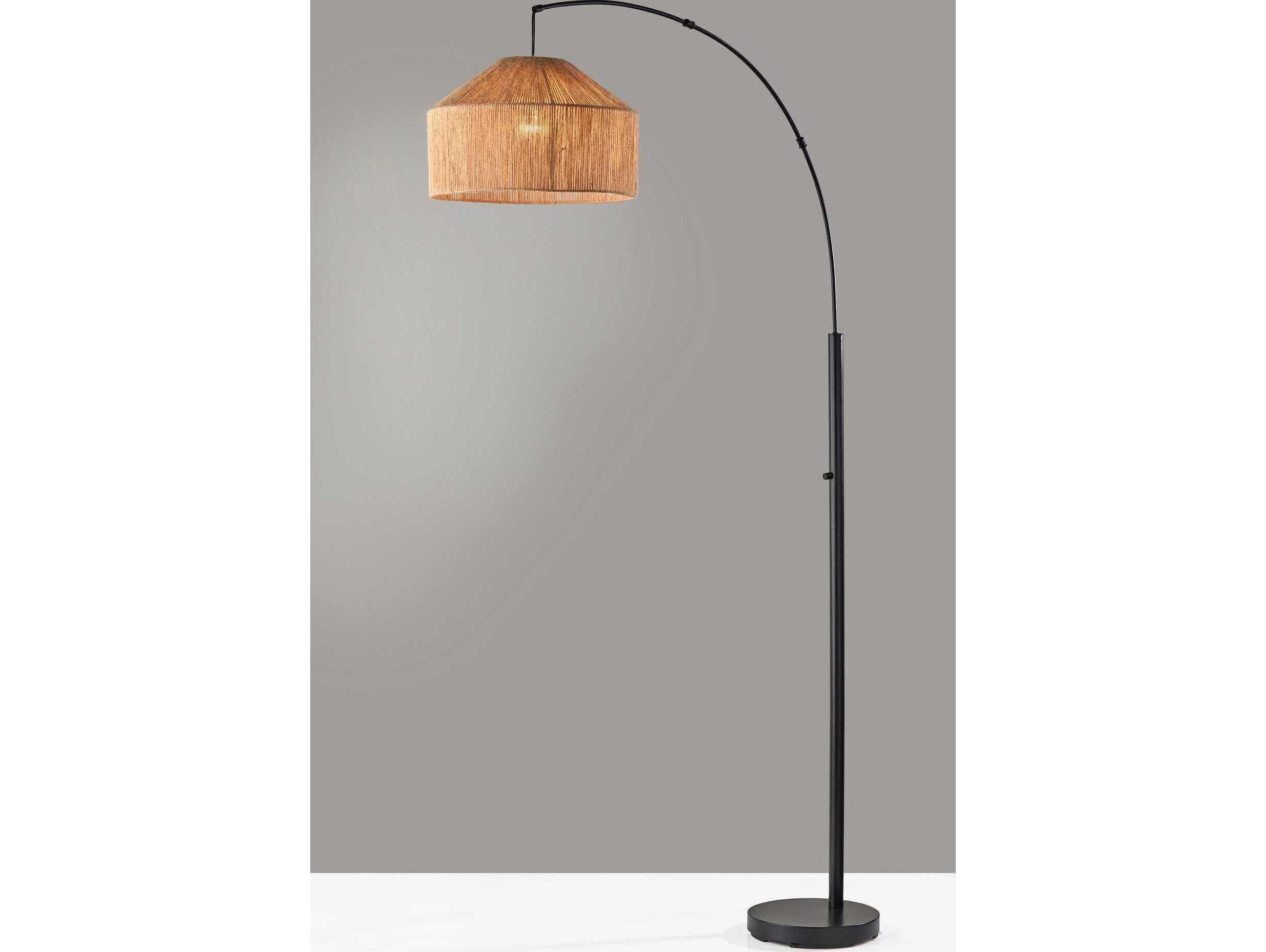 Adesso Amalfi Black Floor Lamp