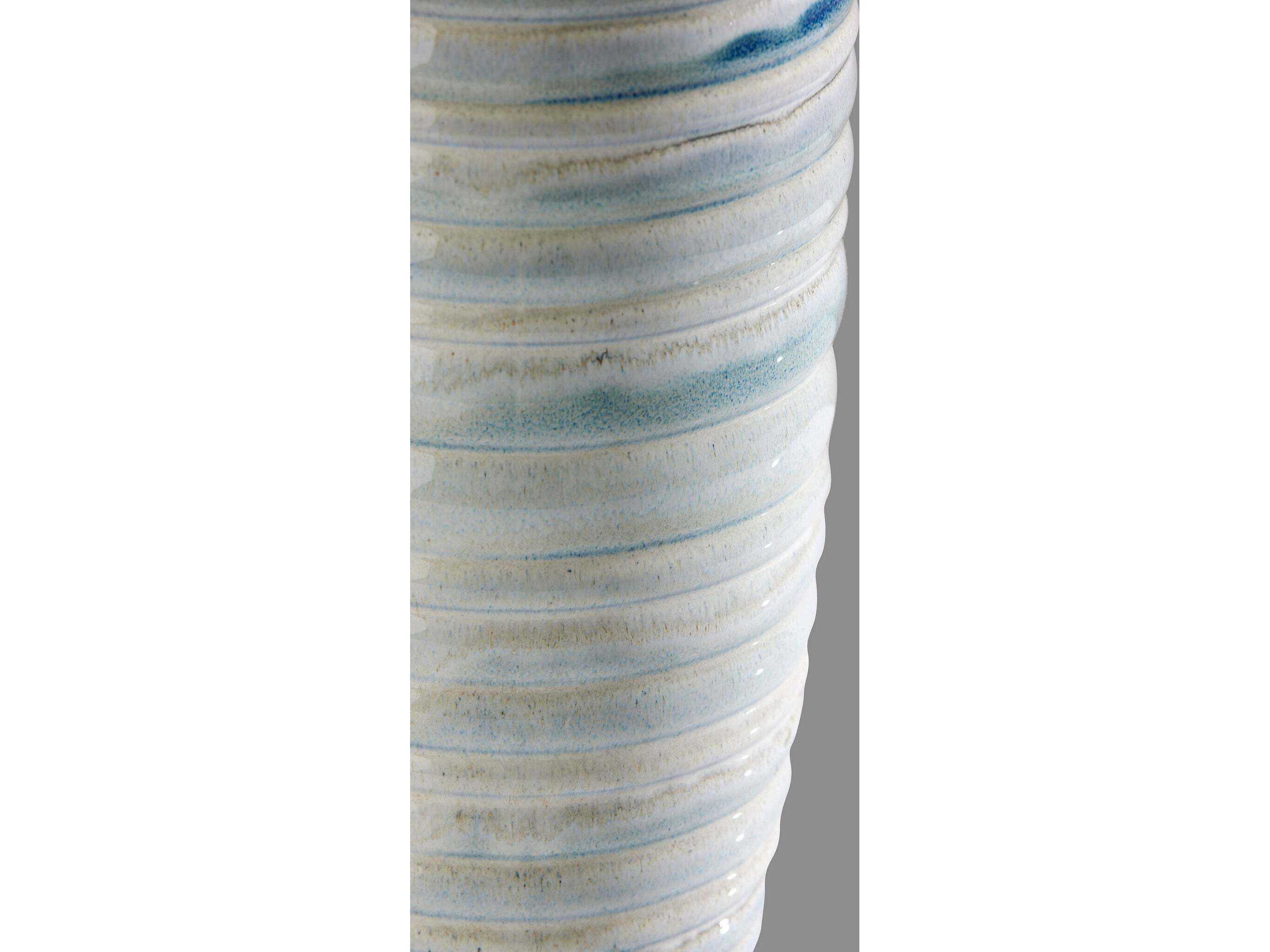 Adesso Catalina Light Blue Ribbed Buffet Lamp