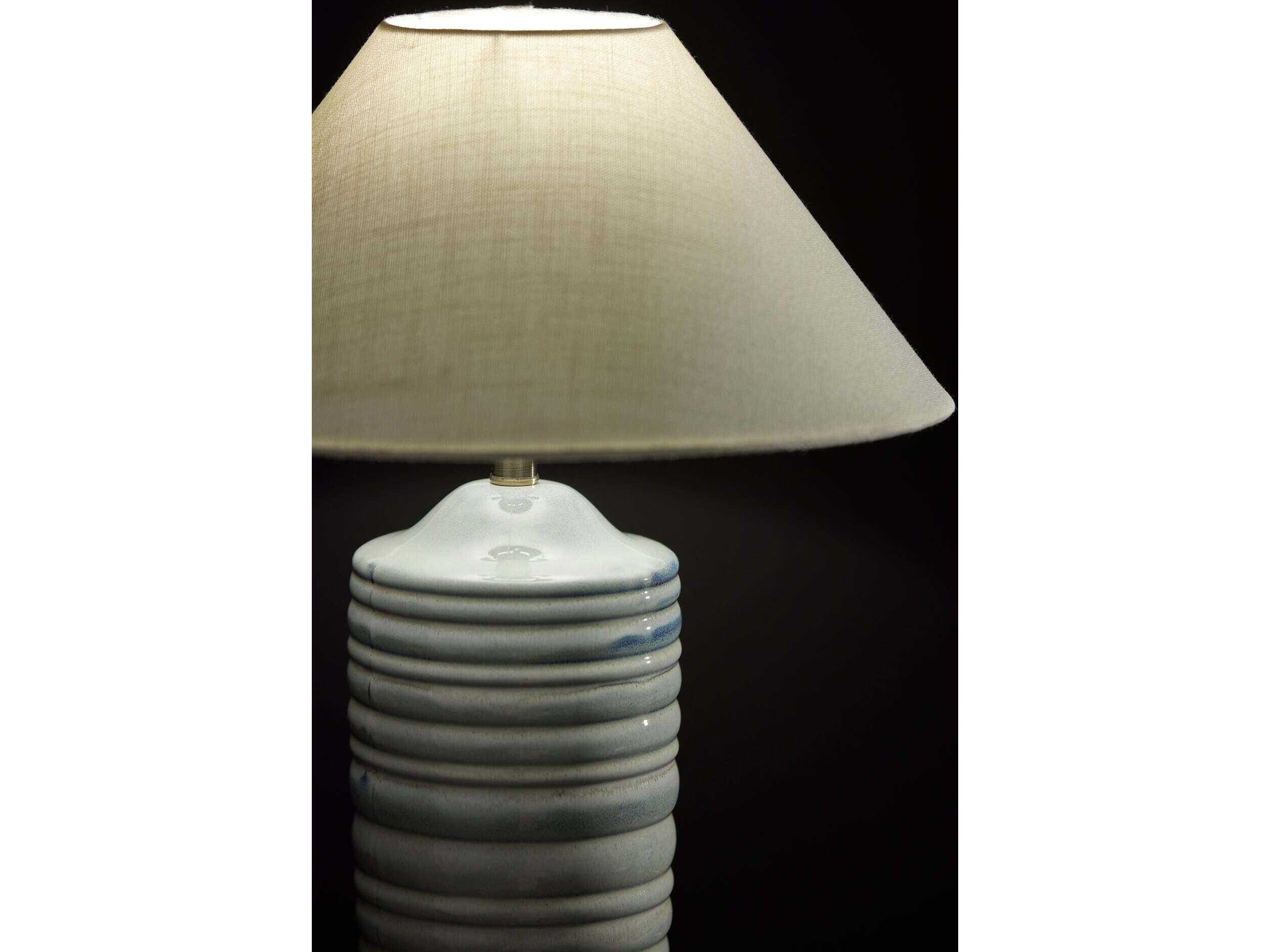 Adesso Catalina Light Blue Ribbed Buffet Lamp