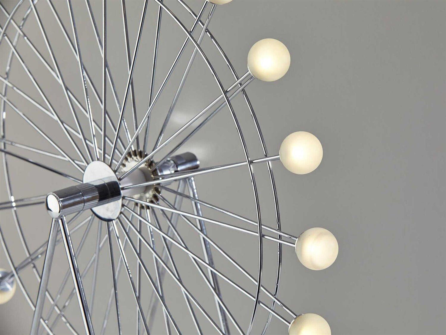 Adesso Coney Chrome Frosted Acrylic Table Lamp