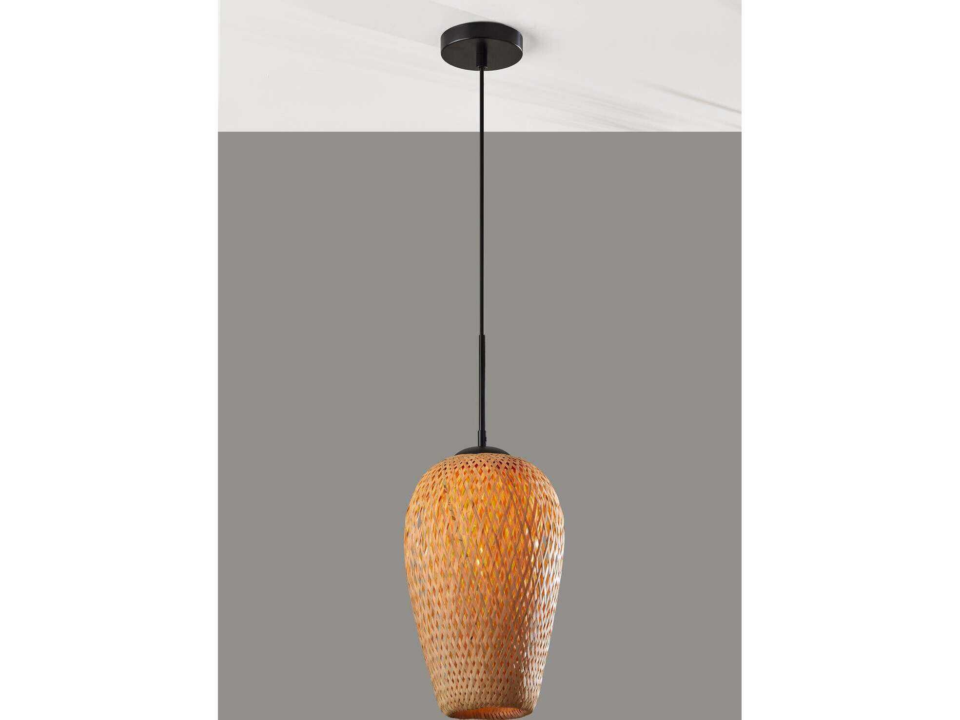 Adesso Hugo Black Cylinder Mini Pendant