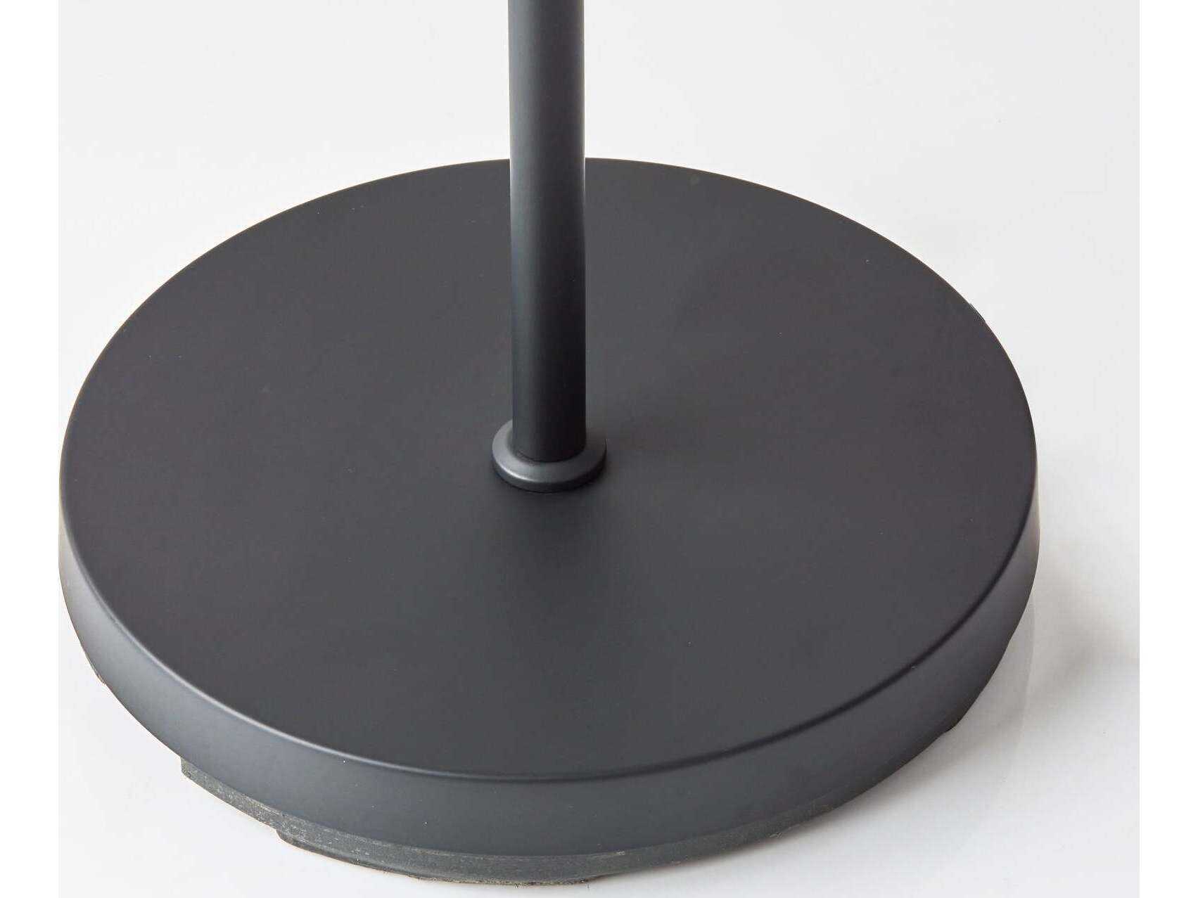 Adesso Hugo Black Bamboo Weave Floor Lamp