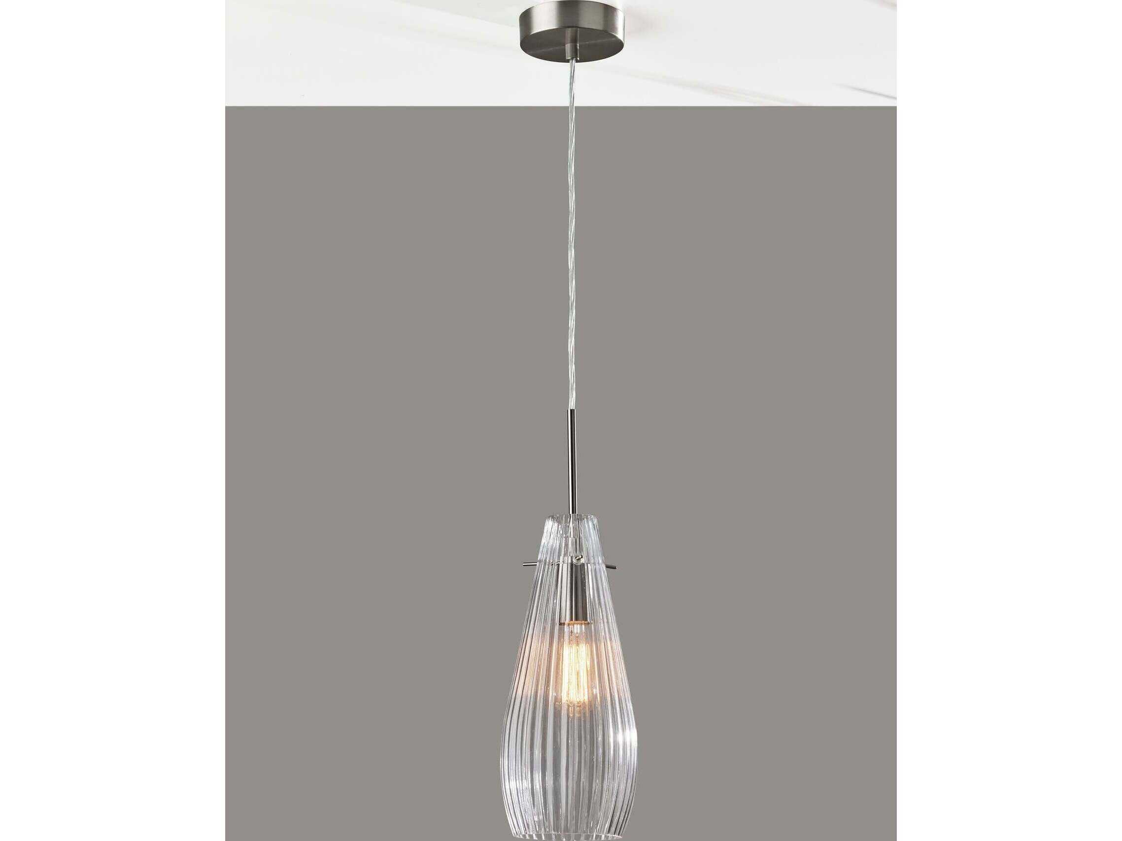 Adesso Layla Brushed Steel Mini Pendant