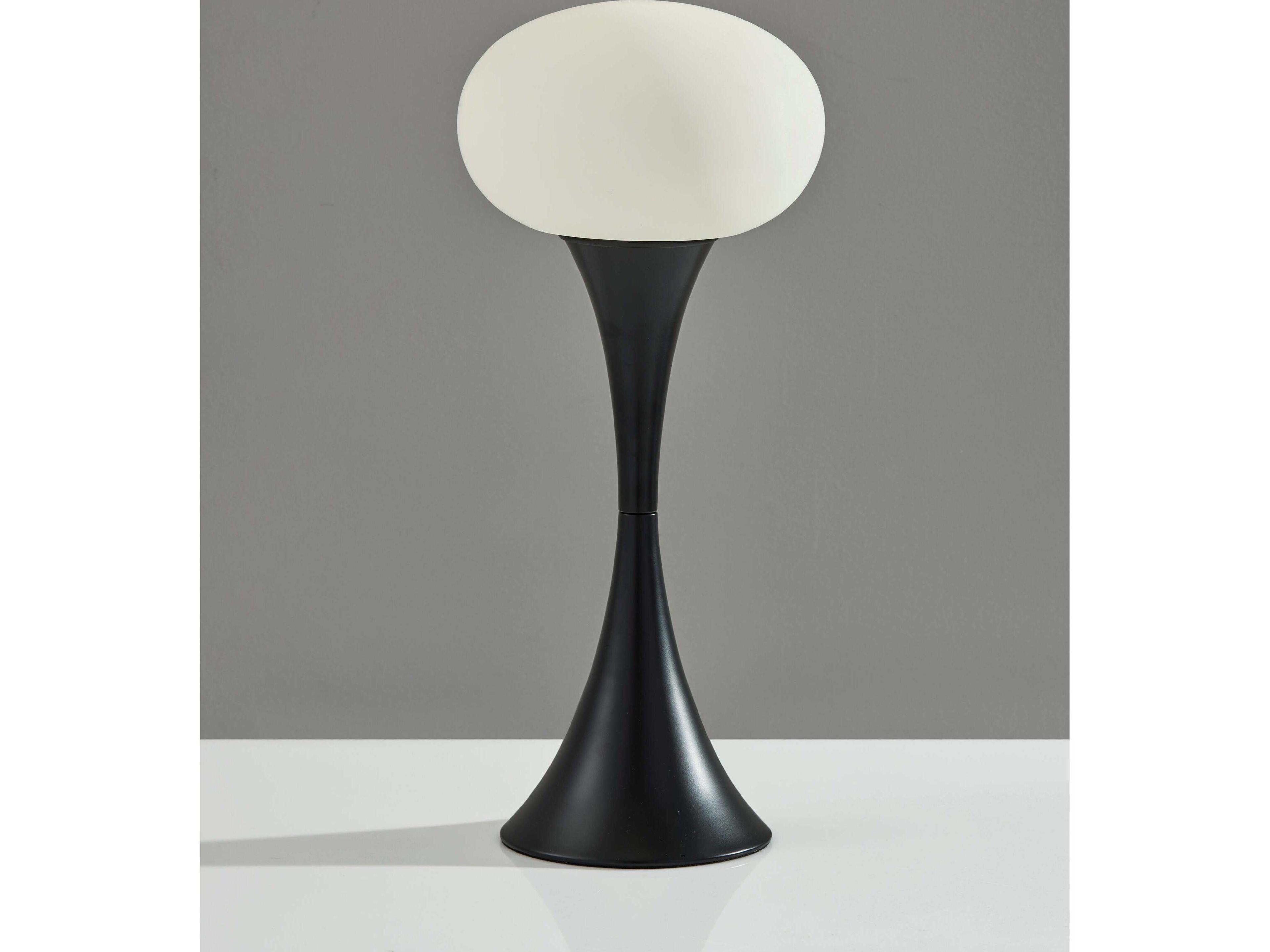 Adesso Otis Black Frosted Acrylic Table Lamp